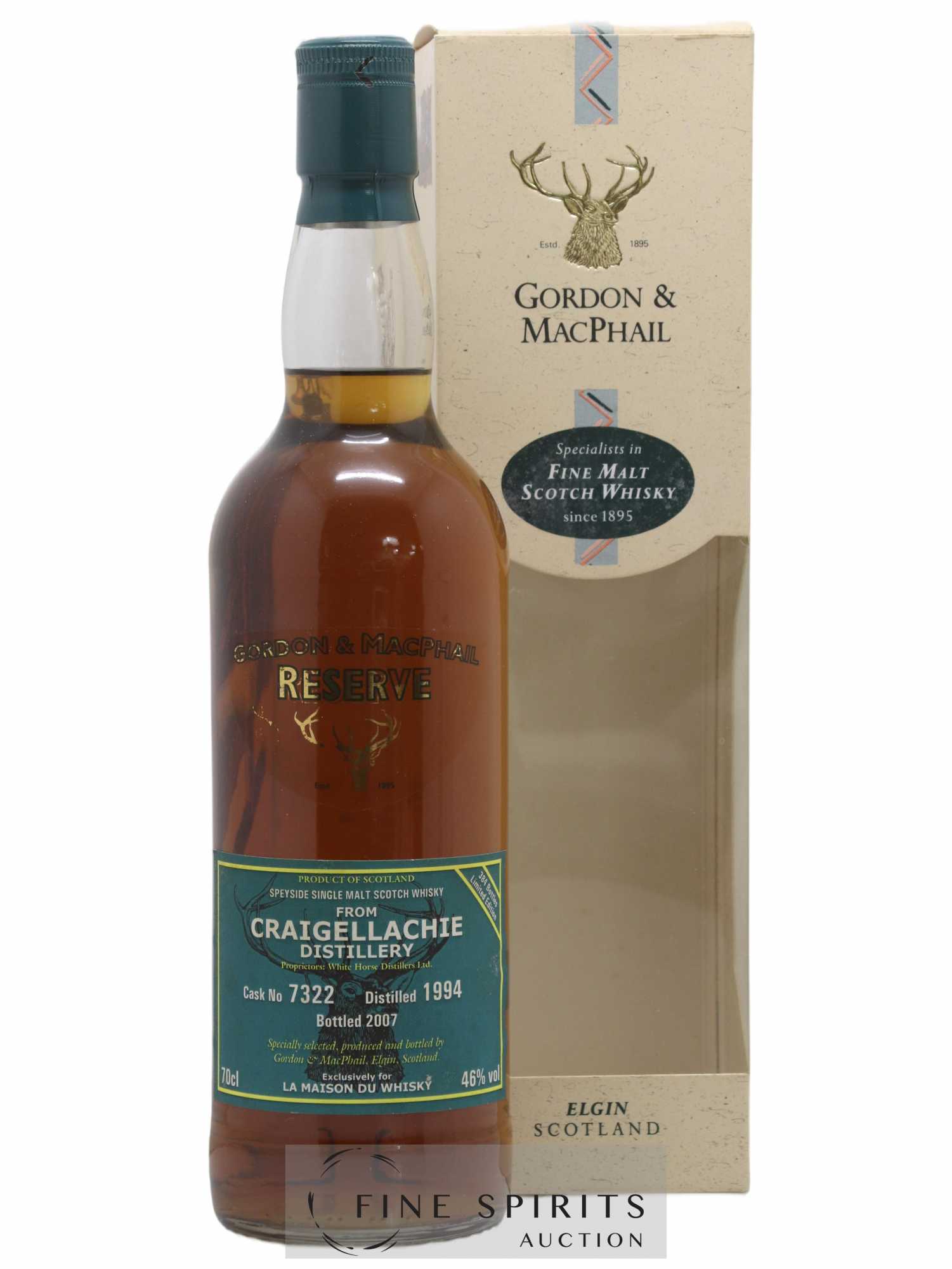 Craigellachie 1994 Gordon & Macphail Reserve Cask n°7322 - One of 384 - bottled 2007 LMDW Limited Edition