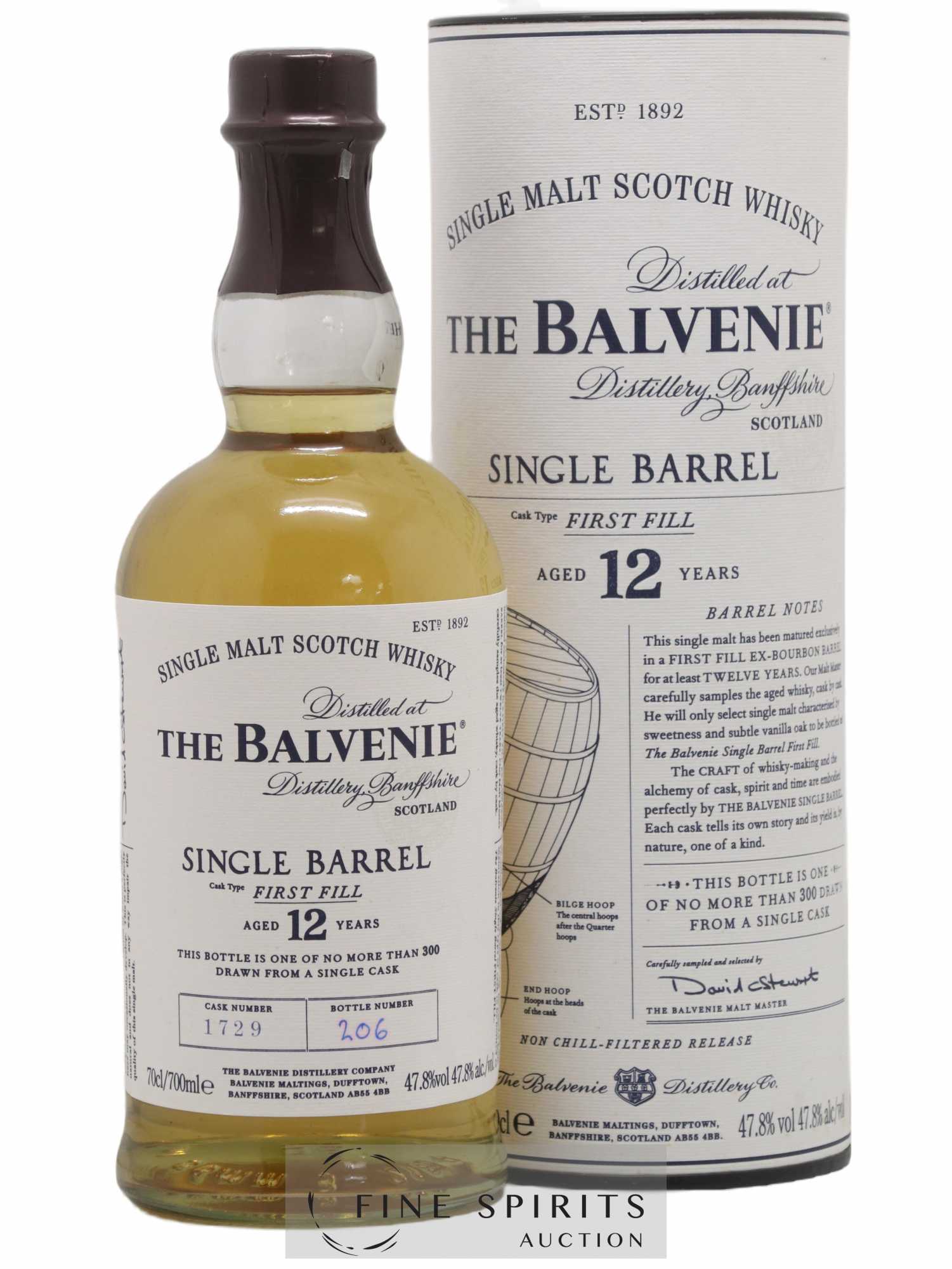 Balvenie The 12 years Of. Single Barrel Cask n°1729