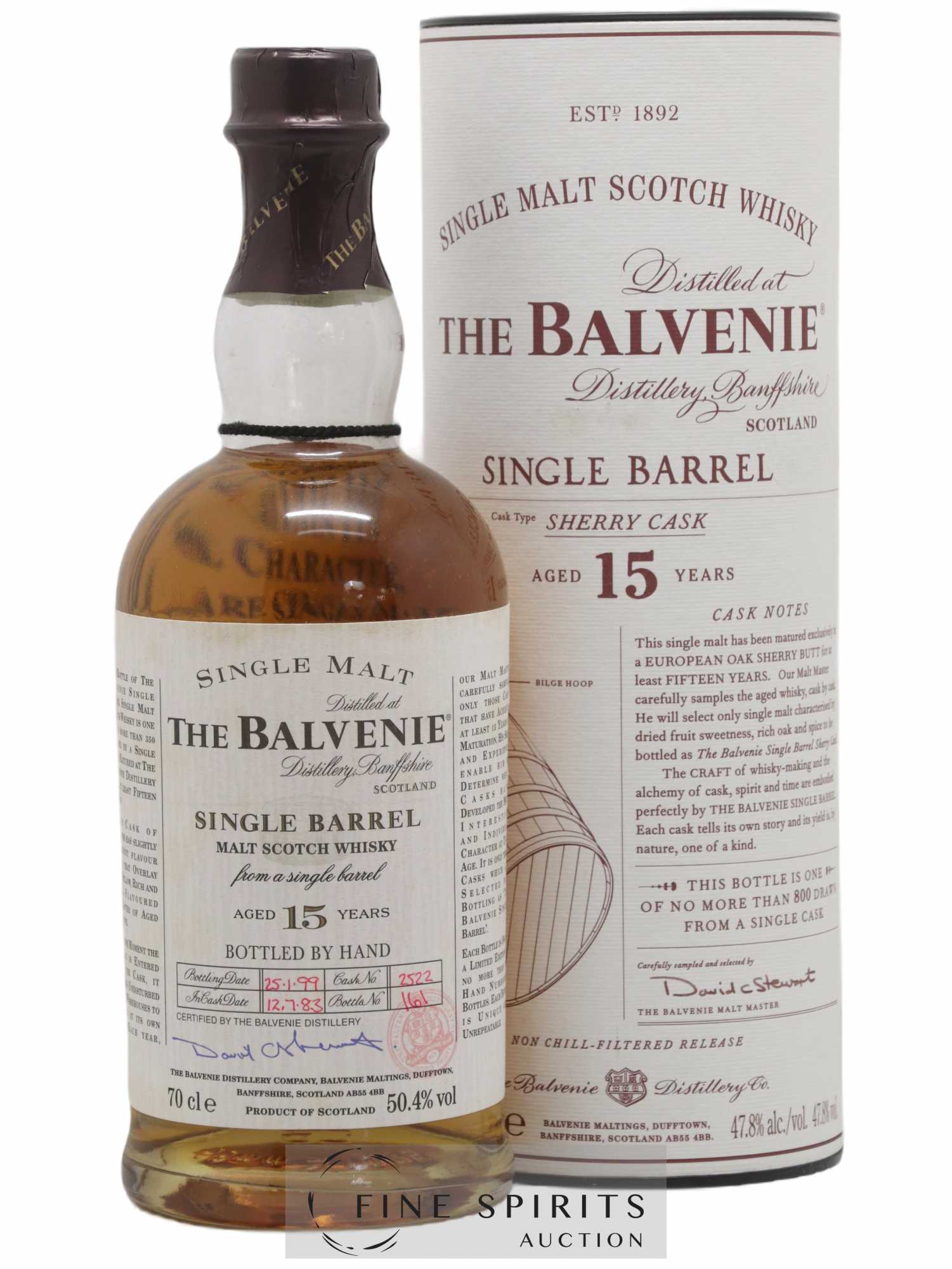 Balvenie The 15 years 1983 Of. Single Barrel Cask n°2522 - bottled 1999