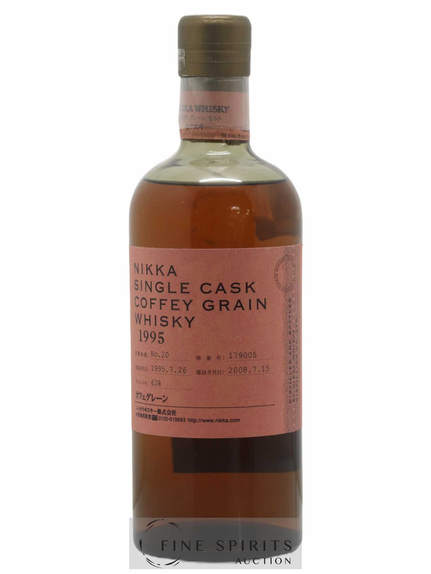 Nikka 1995 Of. Coffey Grain Cask n°179005 - bottled 2008 Single Cask