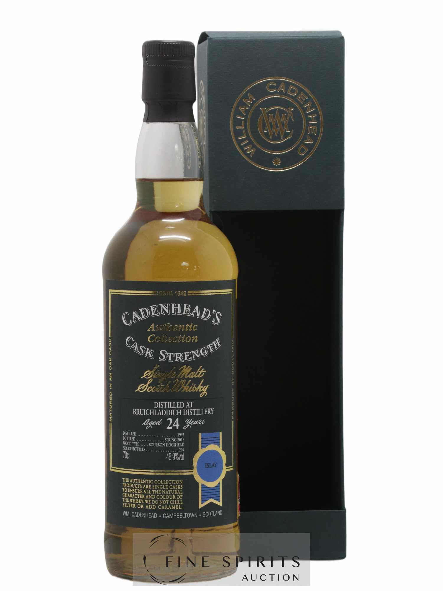 Bruichladdich 24 years 1993 Cadenhead's Cask Strength One of 204 - bottled 2018 Authentic Collection