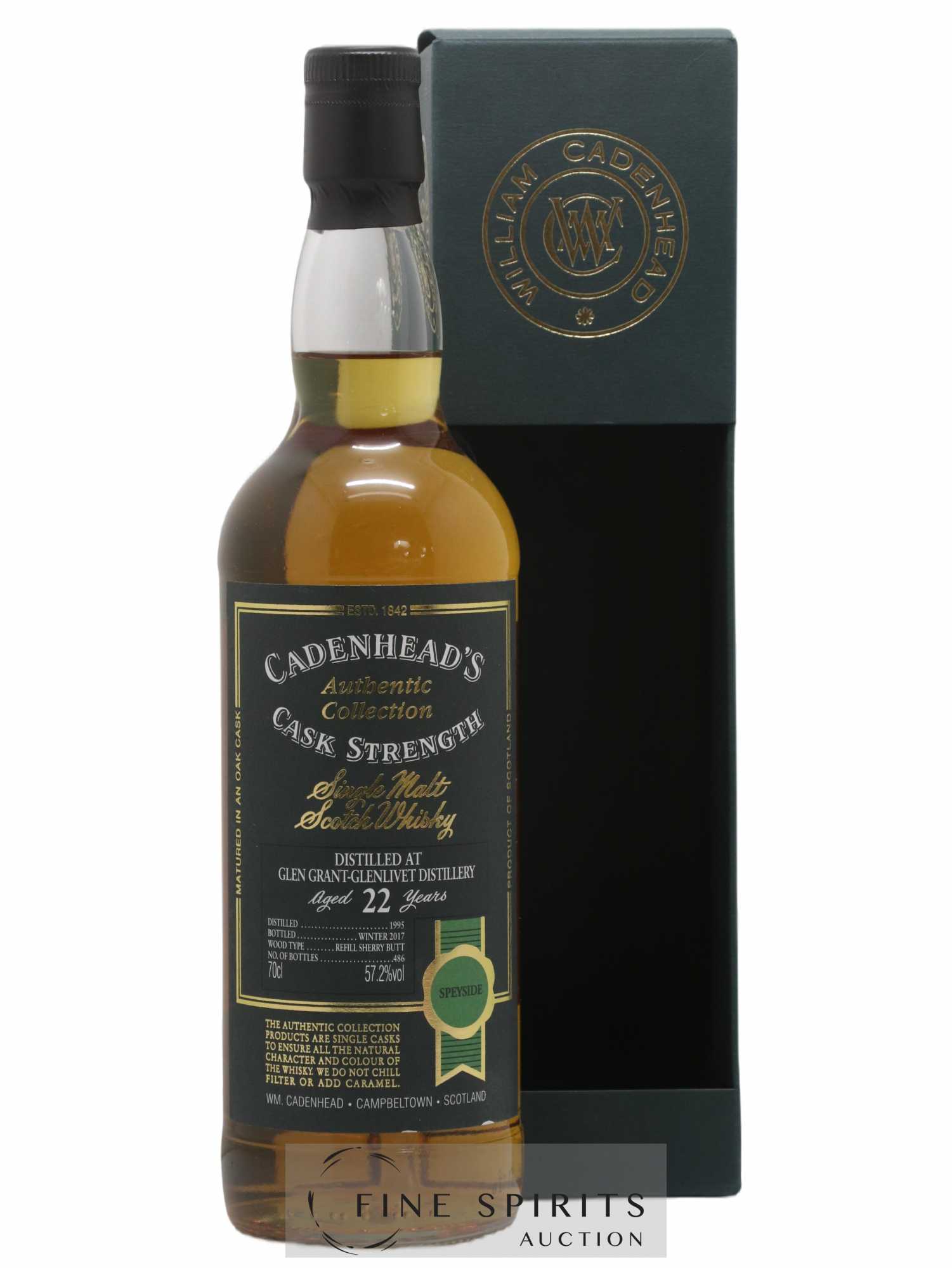 Glen Grant 22 years 1995 Cadenhead's Cask Strength One of 486 - bottled 2017 Authentic Collection