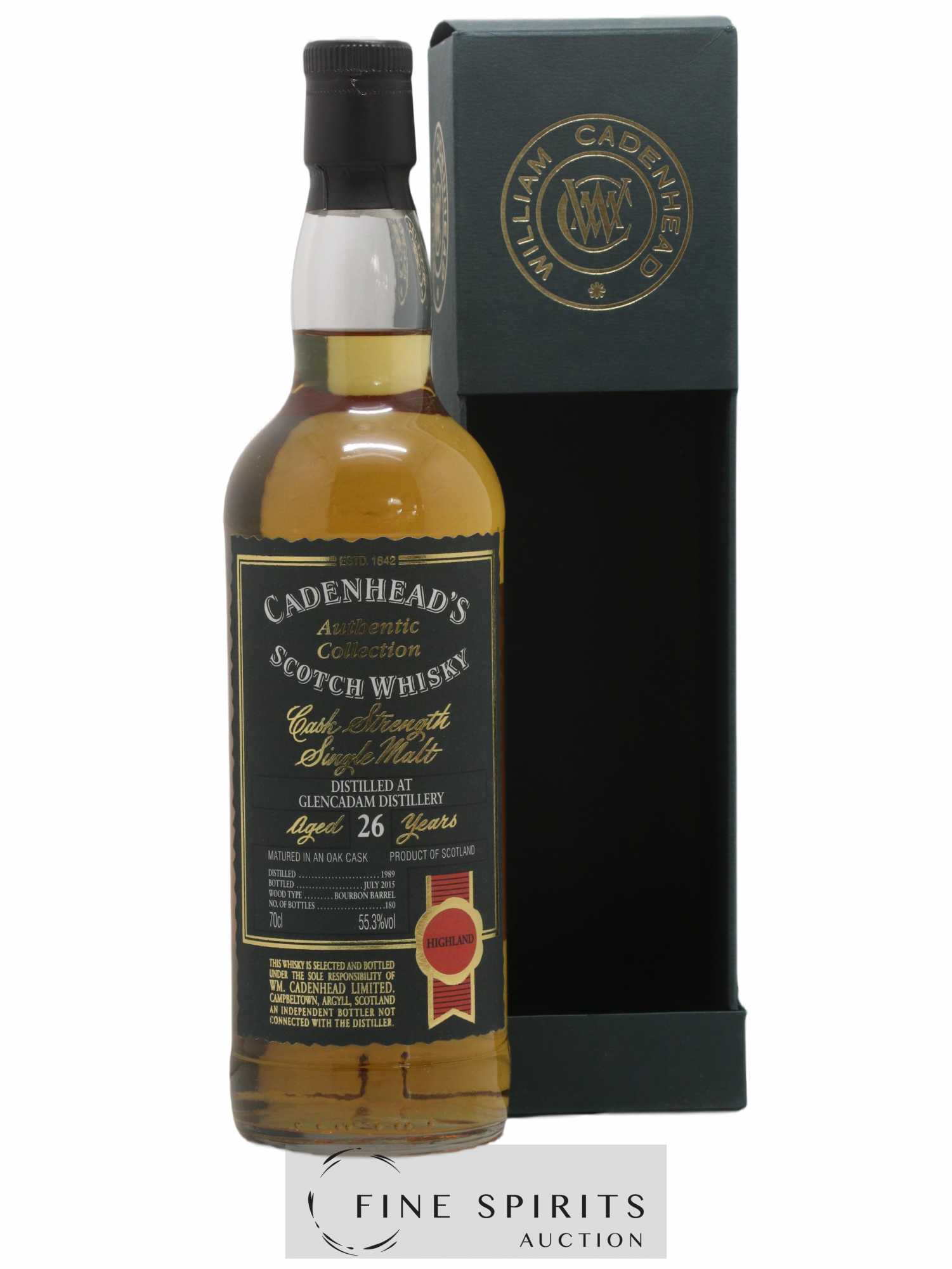 Price Glencadam 26 years 1989 Cadenhead's Cask Strength One