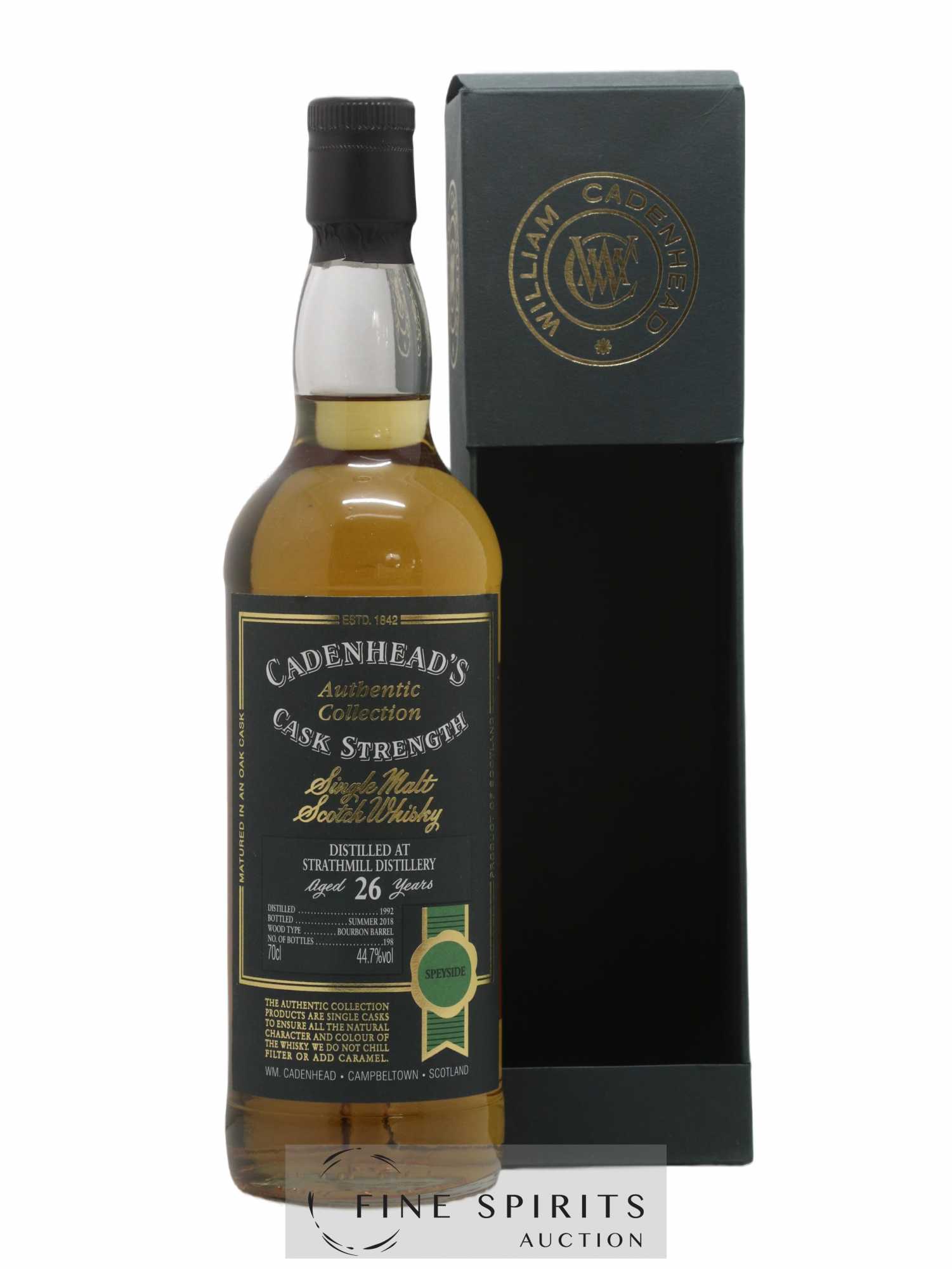 Strathmill 26 years 1992 Cadenhead's Cask Strength One of 198 - bottled 2018 Authentic Collection