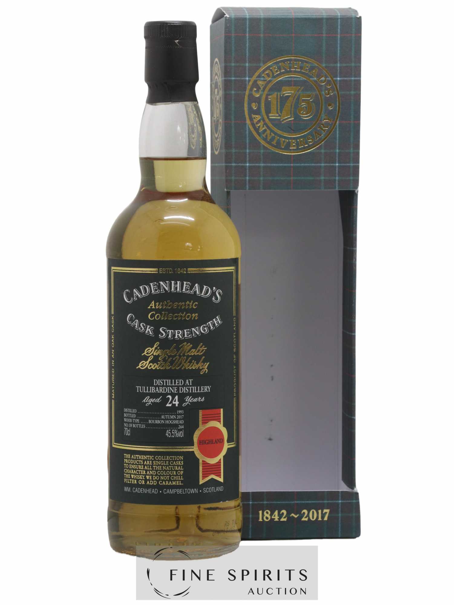 Tullibardine 24 years 1993 Of. Cask Strength One of 264 - bottled 2017 Authentic Collection