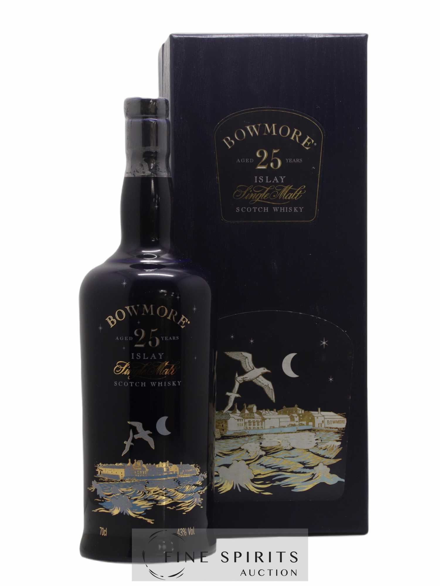 Bowmore 25 years Of. Blue Ceramic bottle