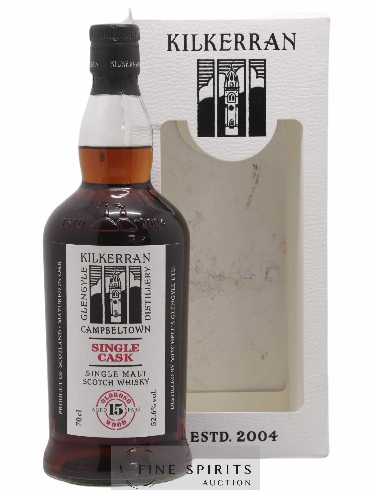 Kilkerran 15 years 2004 Of. Single Cask Oloroso Wood - One of 246 - bottled 2019 Dugas