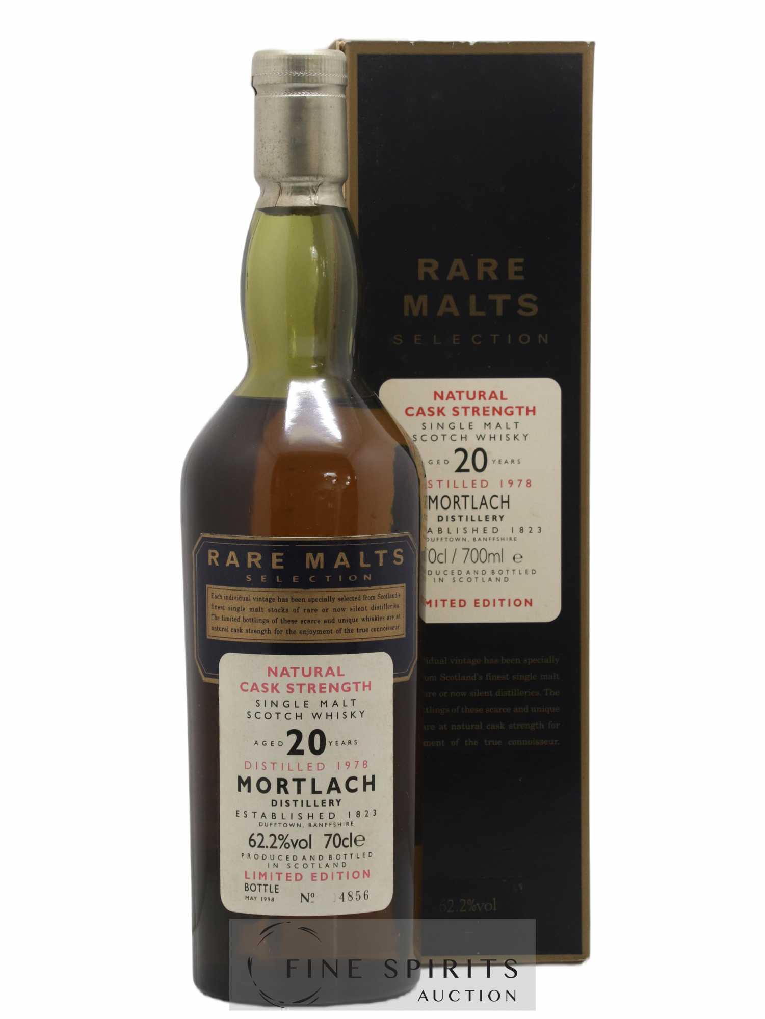 Mortlach 20 years 1978 Of. Rare Malts Selection Natural Cask Strengh - bottled 1998 Limited Edition