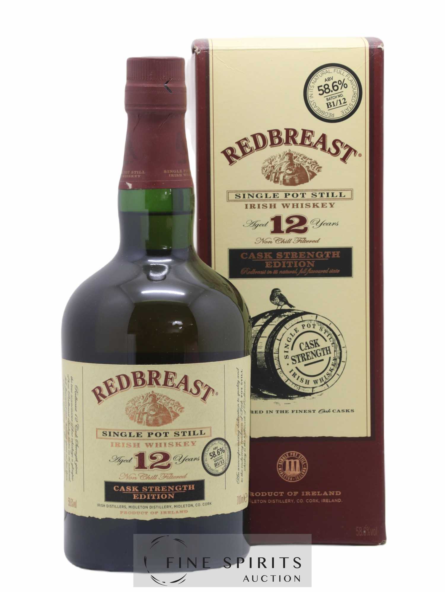 Redbreast 12 years Of. Single Pot Still Batch B1-12 Cask Strength Edition