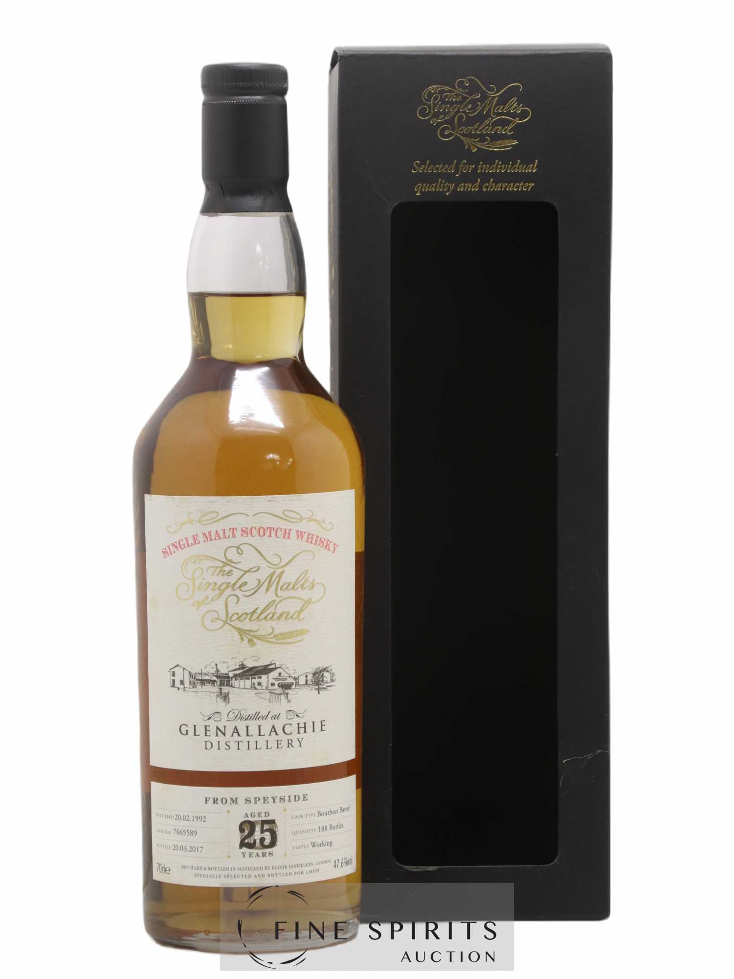 Glenallachie 25 years 1992 Elixir Distillers Bourbon Barrel n°7665589 - One of 188 - bottled 2017 LMDW The Single Malts of Scotland