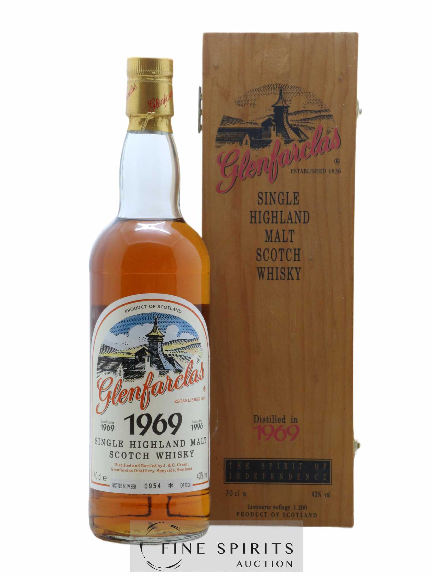 Glenfarclas 1969 Of. One of 1200 - bottled 1996 The Spirit of Independence