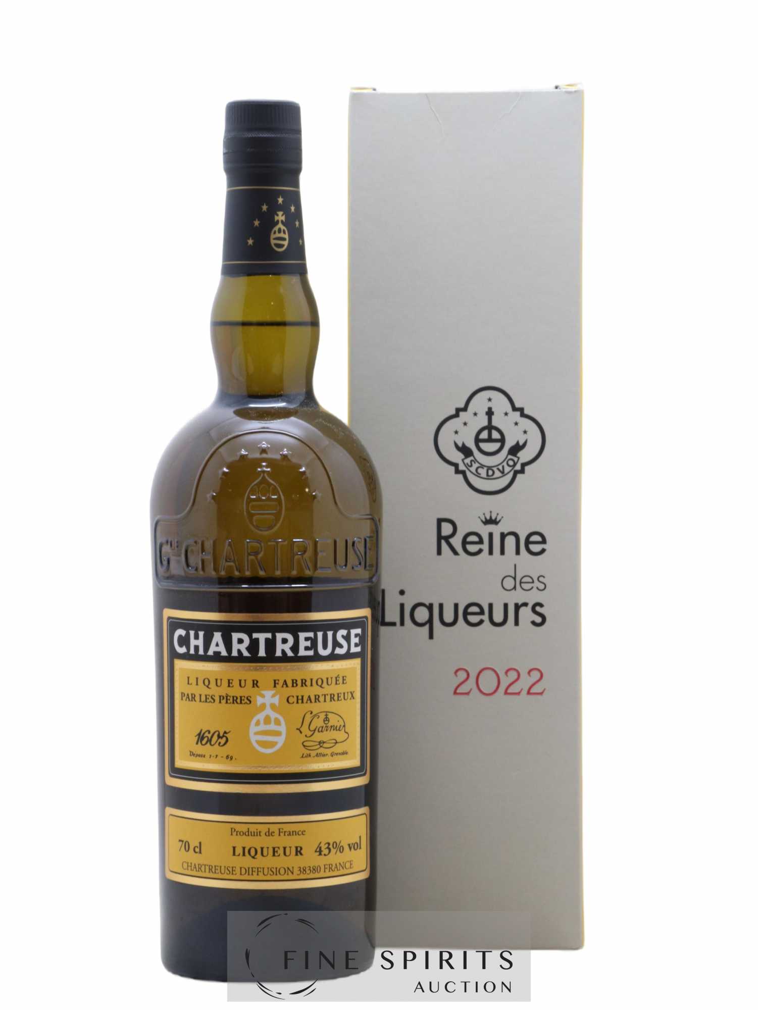 Chartreuse Of. Jaune - Reine des Liqueurs Mise 2022 - 2400 bouteilles