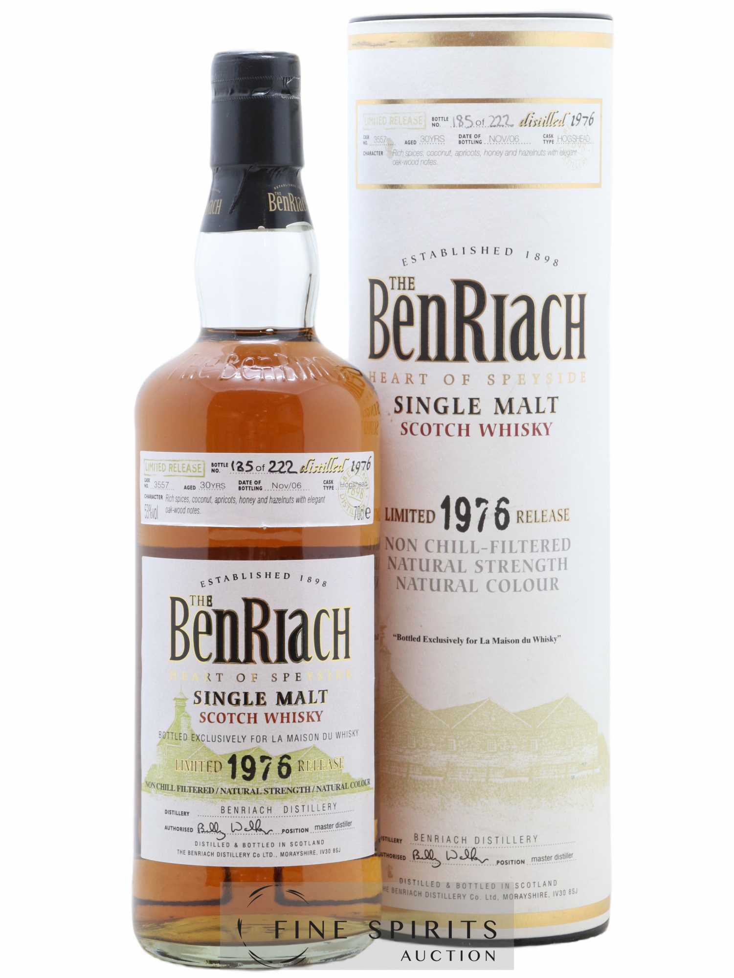 Benriach 30 years 1976 Of. Cask n°3557 - One of 222 - bottled 2006 LMDW Limited Release