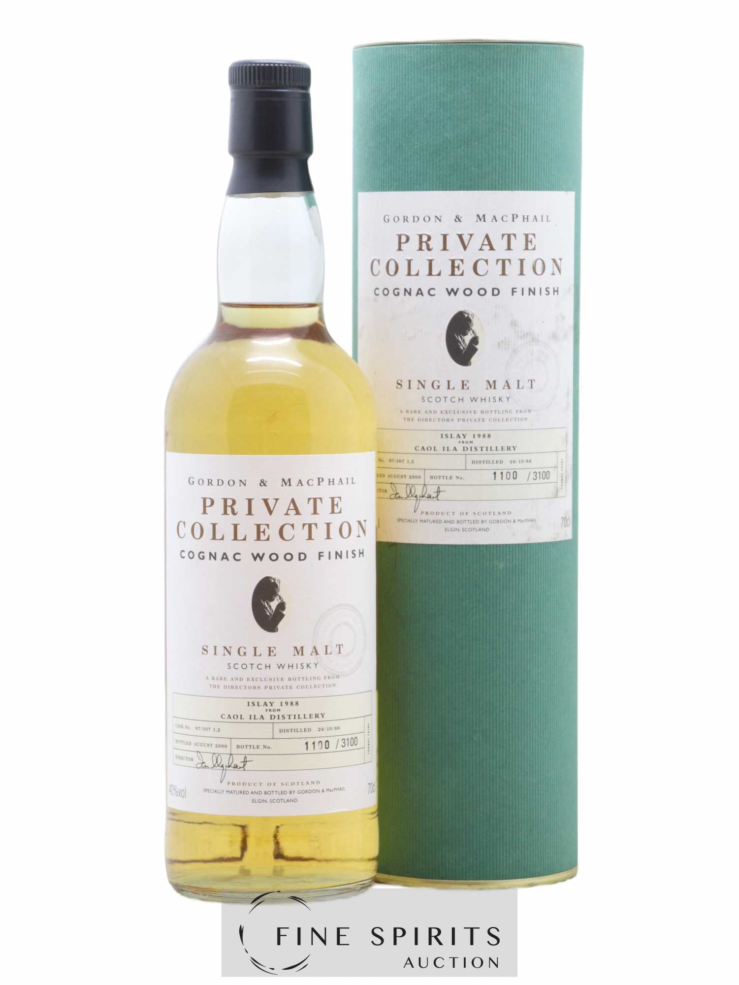 Caol Ila 1988 Gordon & MacPhail Cognac Wood Finish Cask n°97-307 1,2 - One of 3100 - bottled 2000 Private Collection