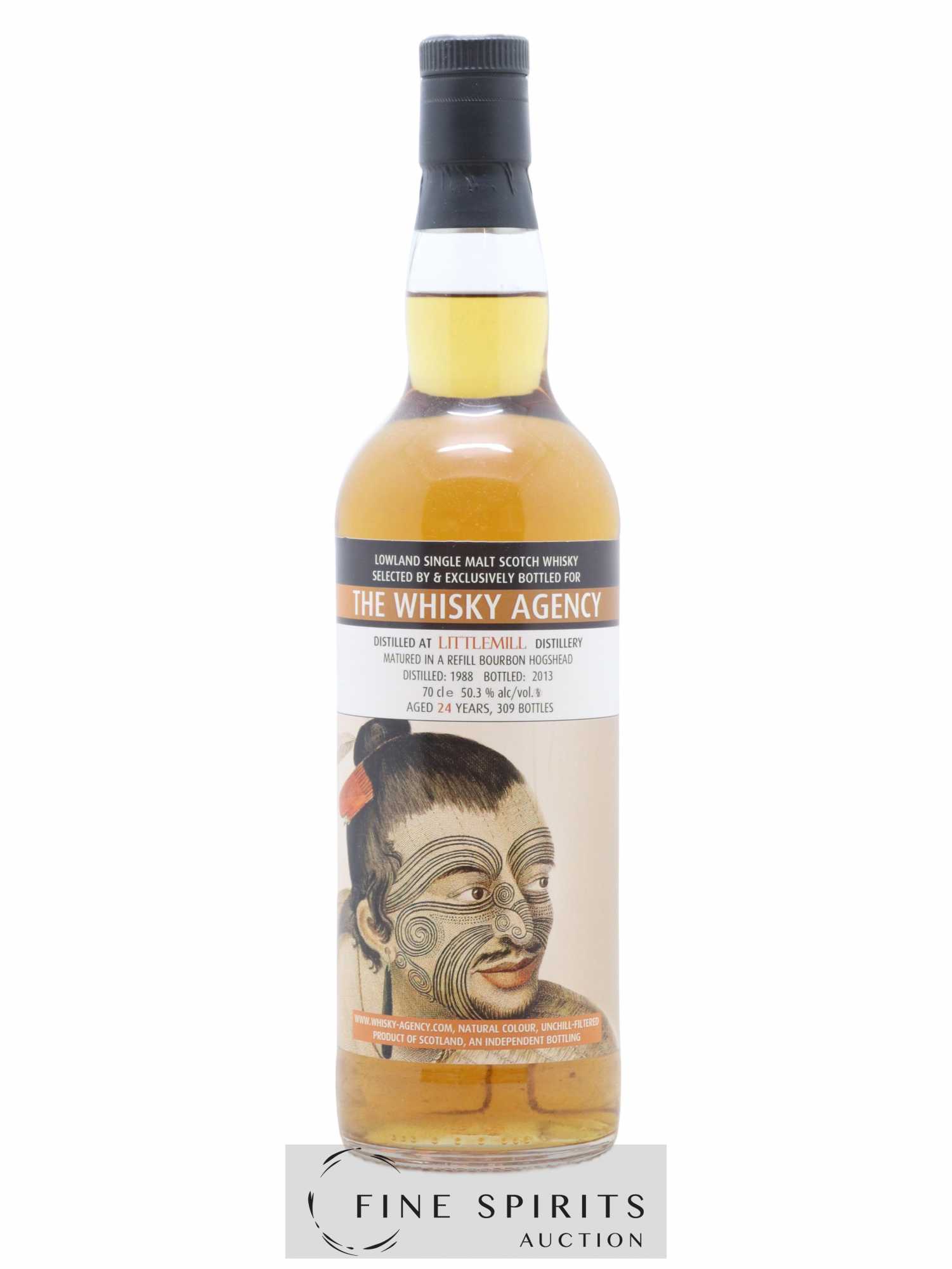 Littlemill 24 years 1988 The Whisky Agency Bourbon Hogshead - One of 309 - bottled 2013