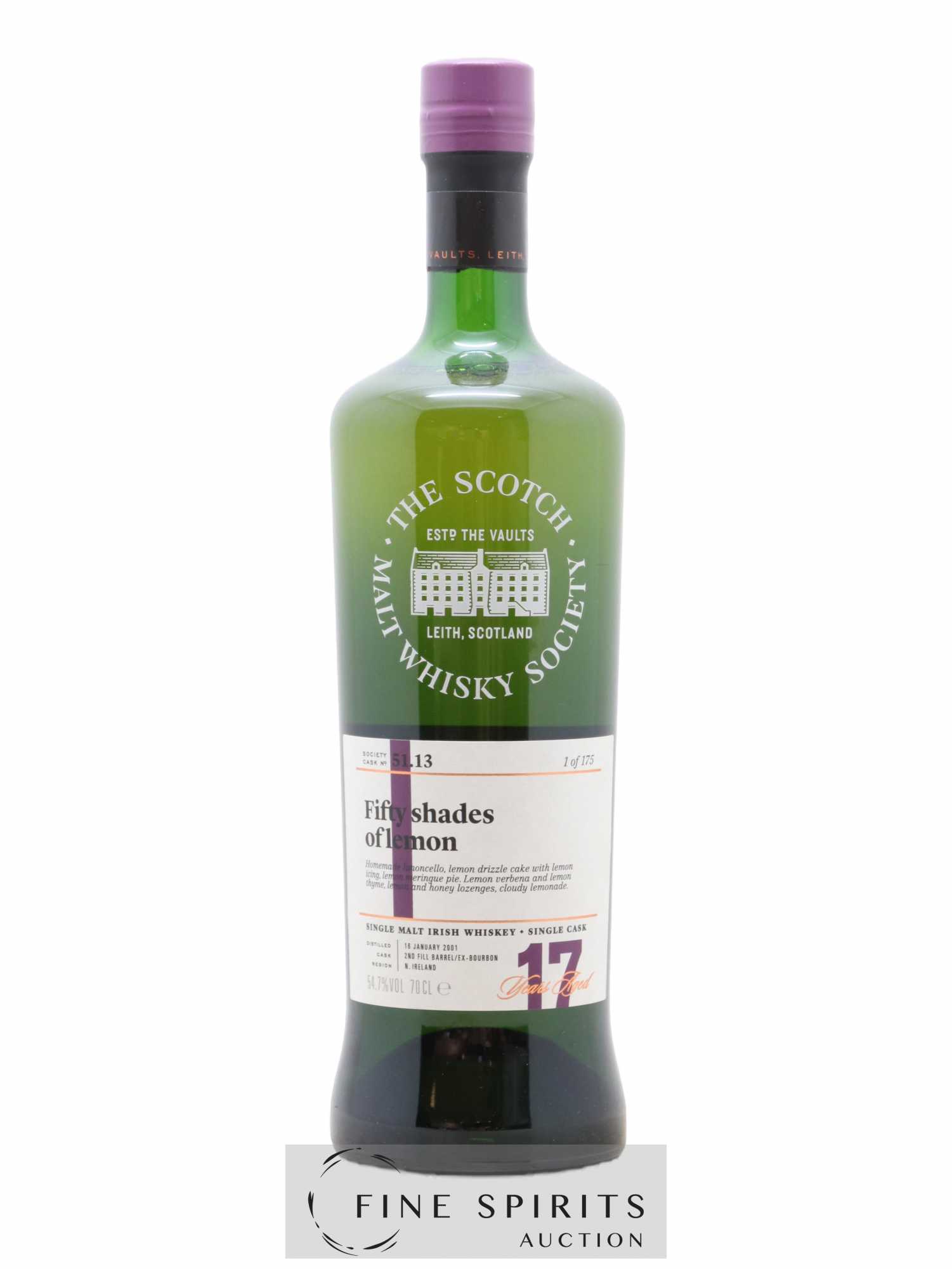 Fifty Shades of Lemon 17 years 2001 The Scotch Malt Whisky Society Cask n°51.13 - One of 175