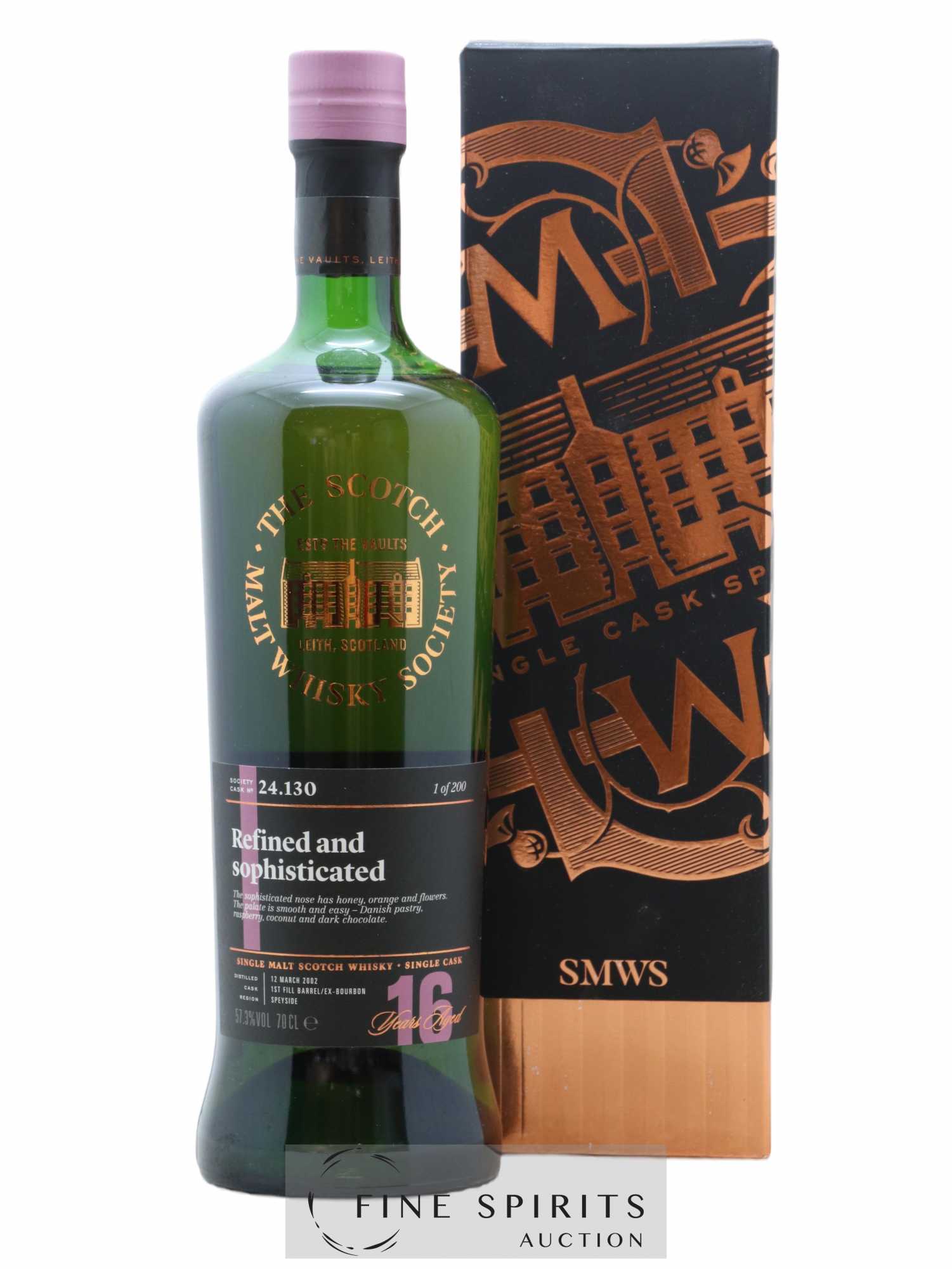 Refined and Sophisticated 16 years 2002 The Scotch Malt Whisky Society Cask n°24.130 - One of 200