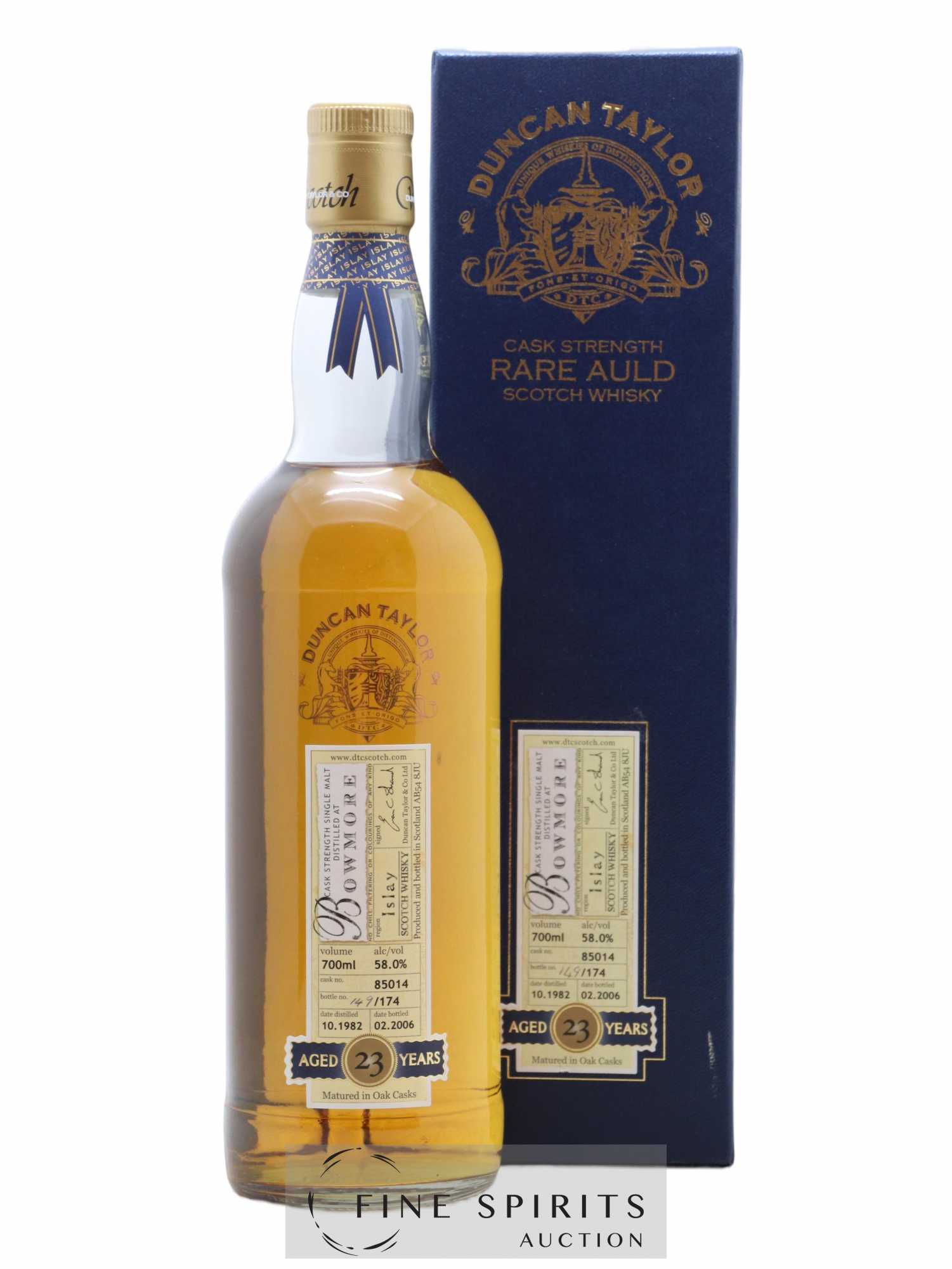 Bowmore 23 years 1982 Duncan Taylor Cask n°85014 - One of 174 - bottled 2006 Rare Auld