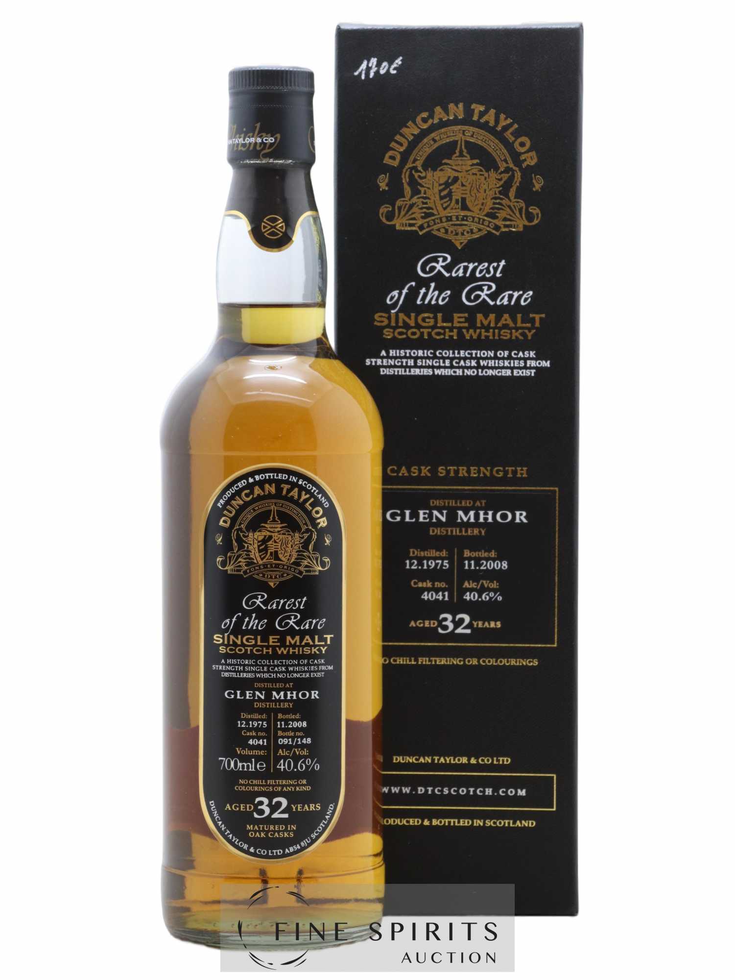 Glen Mhor 32 years 1975 Duncan Taylor Cask n°4041 - One of 148 - bottled 2008 Rarest of the Rare