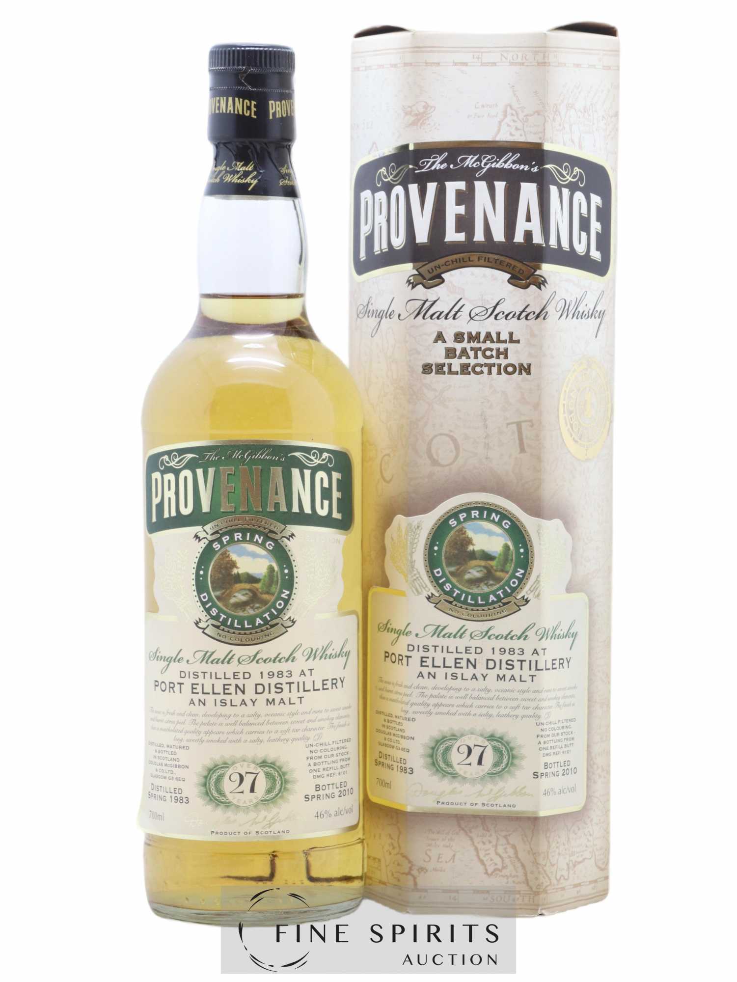 Port Ellen 27 years 1983 Douglas McGibbon Provenance Spring Distillation - DMG Ref 6101 - bottled 2010 Special Selection