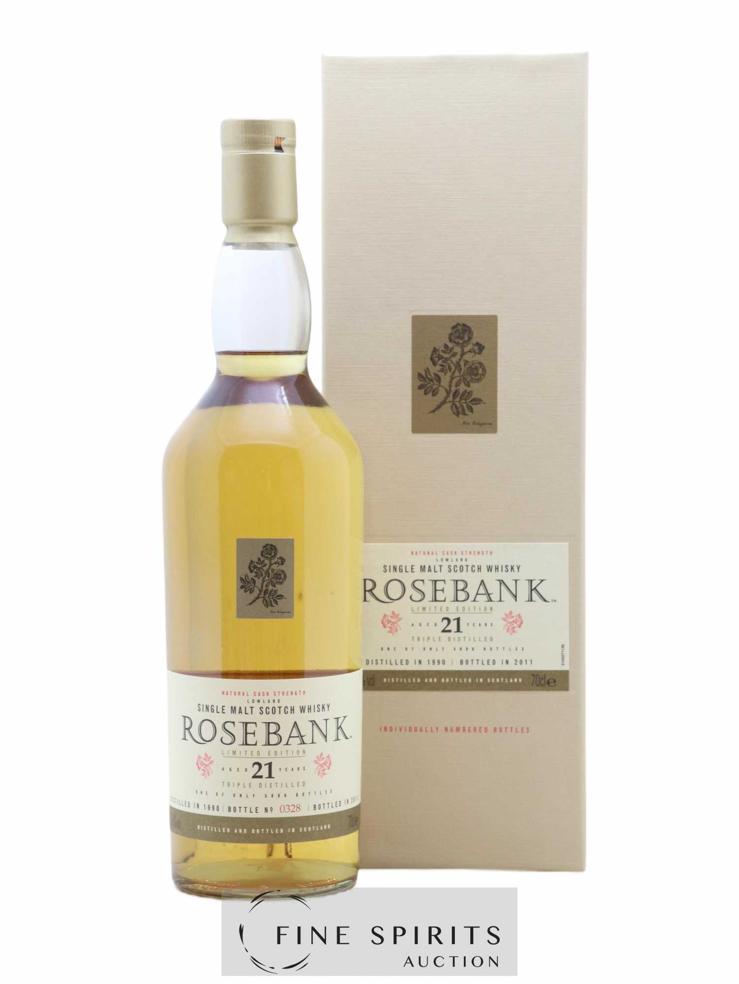 Rosebank 21 years 1990 Of. Triple Distilled - One of 5886 - bottled 2011 Limited Edition