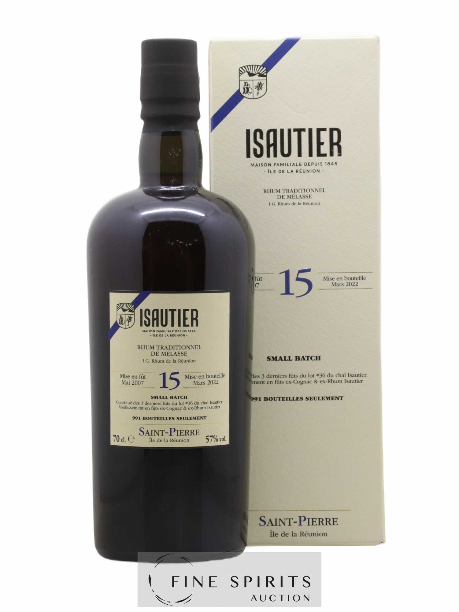 Isautier 15 years 2007 Of. Small Batch Lot n°36 - one of 991 - bottled 2022