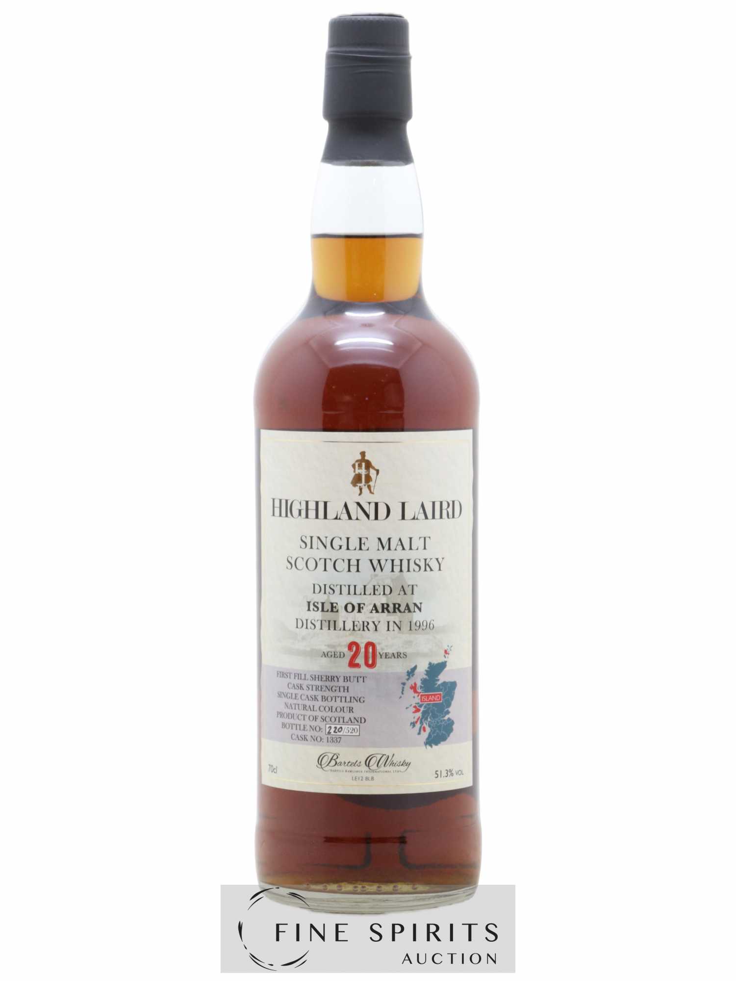 Highland Laird 20 years 1996 Bartels Rawlings International Ltd Cask n°1337 - One of 520