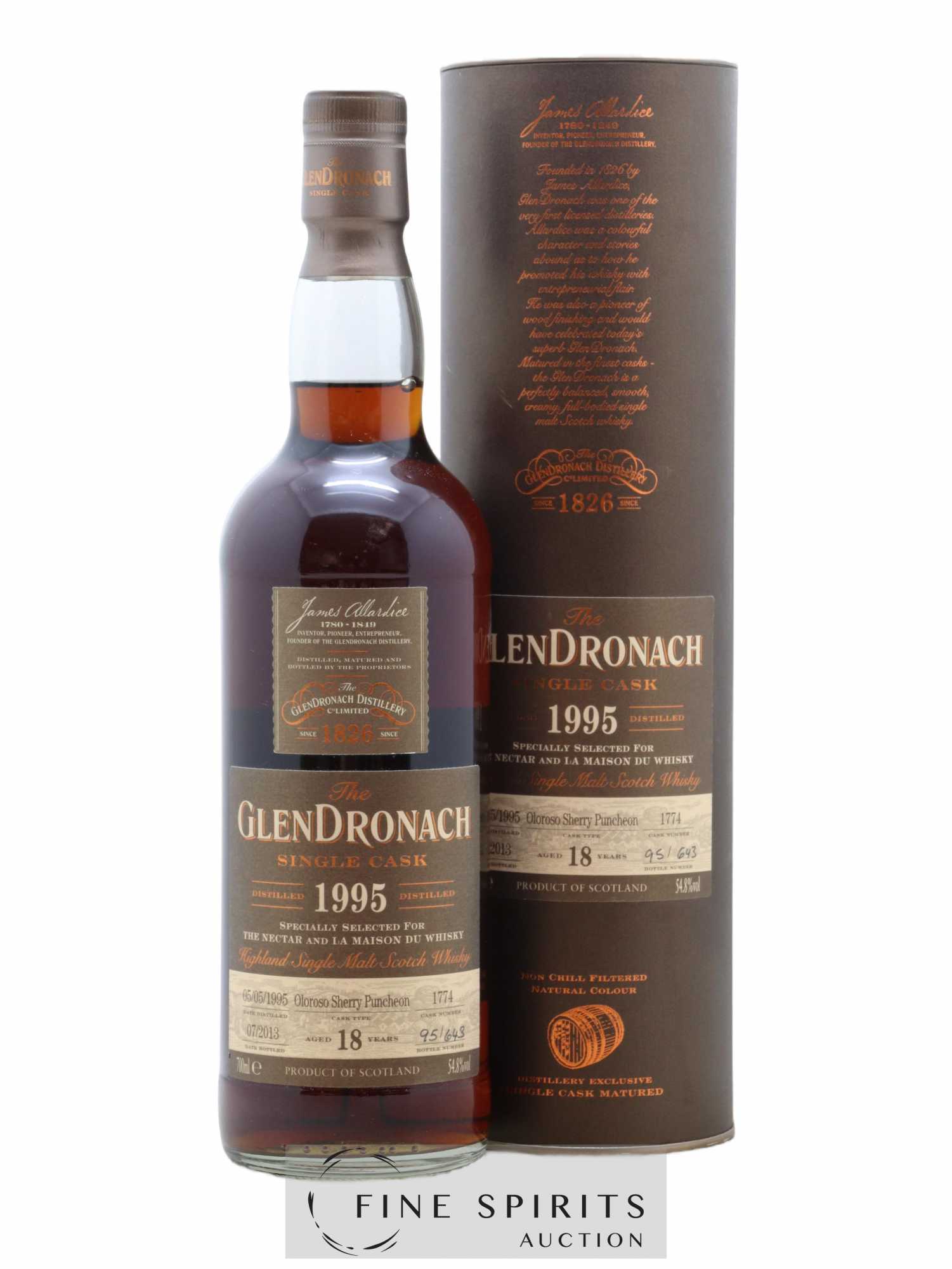 The Glendronach 18 years 1995 Of. Oloroso Sherry Puncheon n°1774 - One of 643 - bottled 2013 The Nectar & LMDW