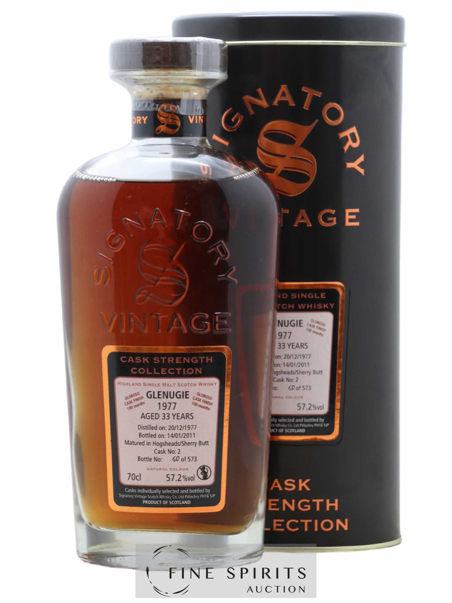 Glenugie 33 years 1977 Signatory Vintage Cask n°2 - One of 573 - bottled 2011 Cask Strength Collection