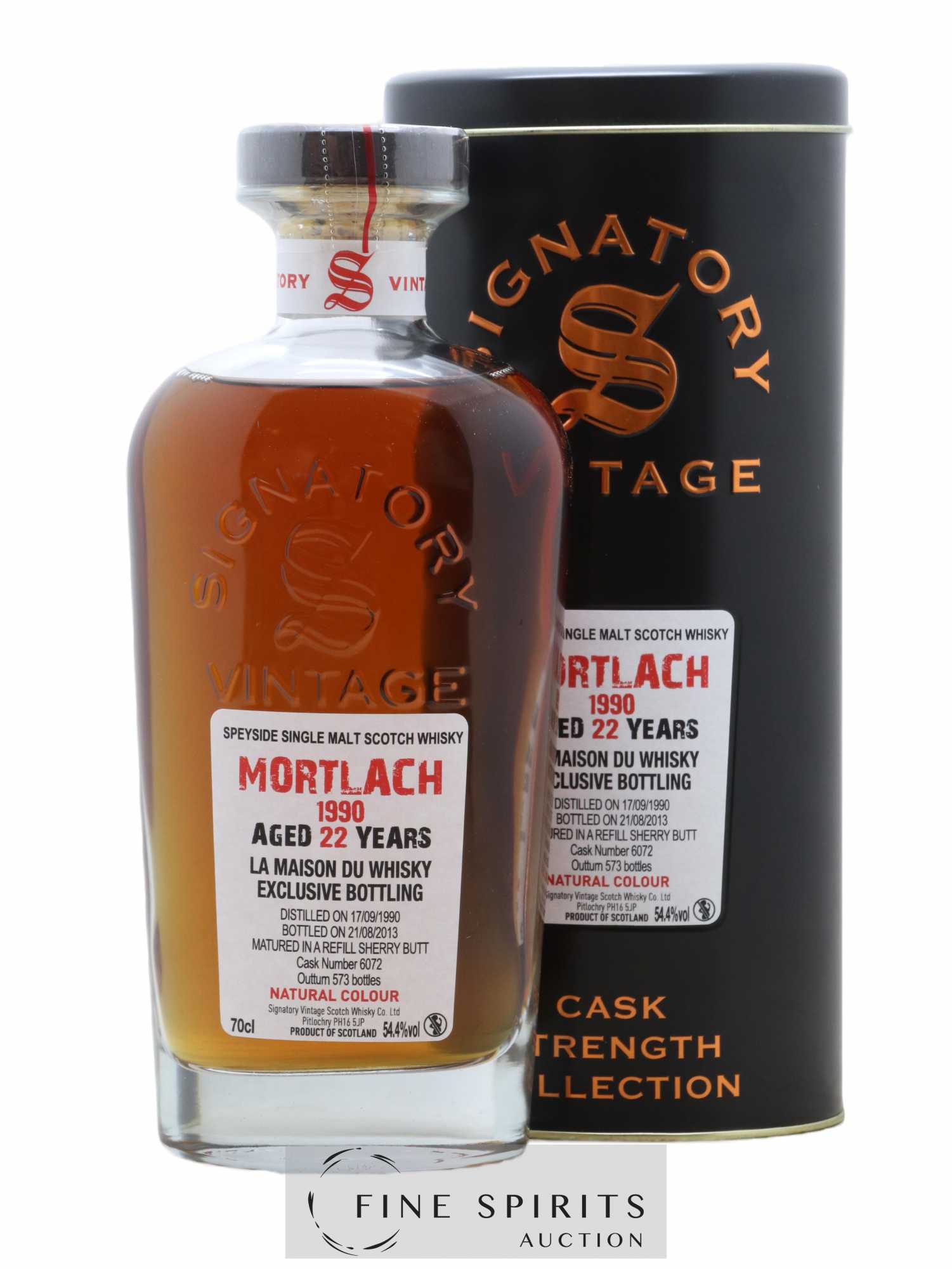 Mortlach 22 years 1990 Signatory Vintage Cask n°6072 - One of 573 - bottled 2013 LMDW Cask Strength Collection