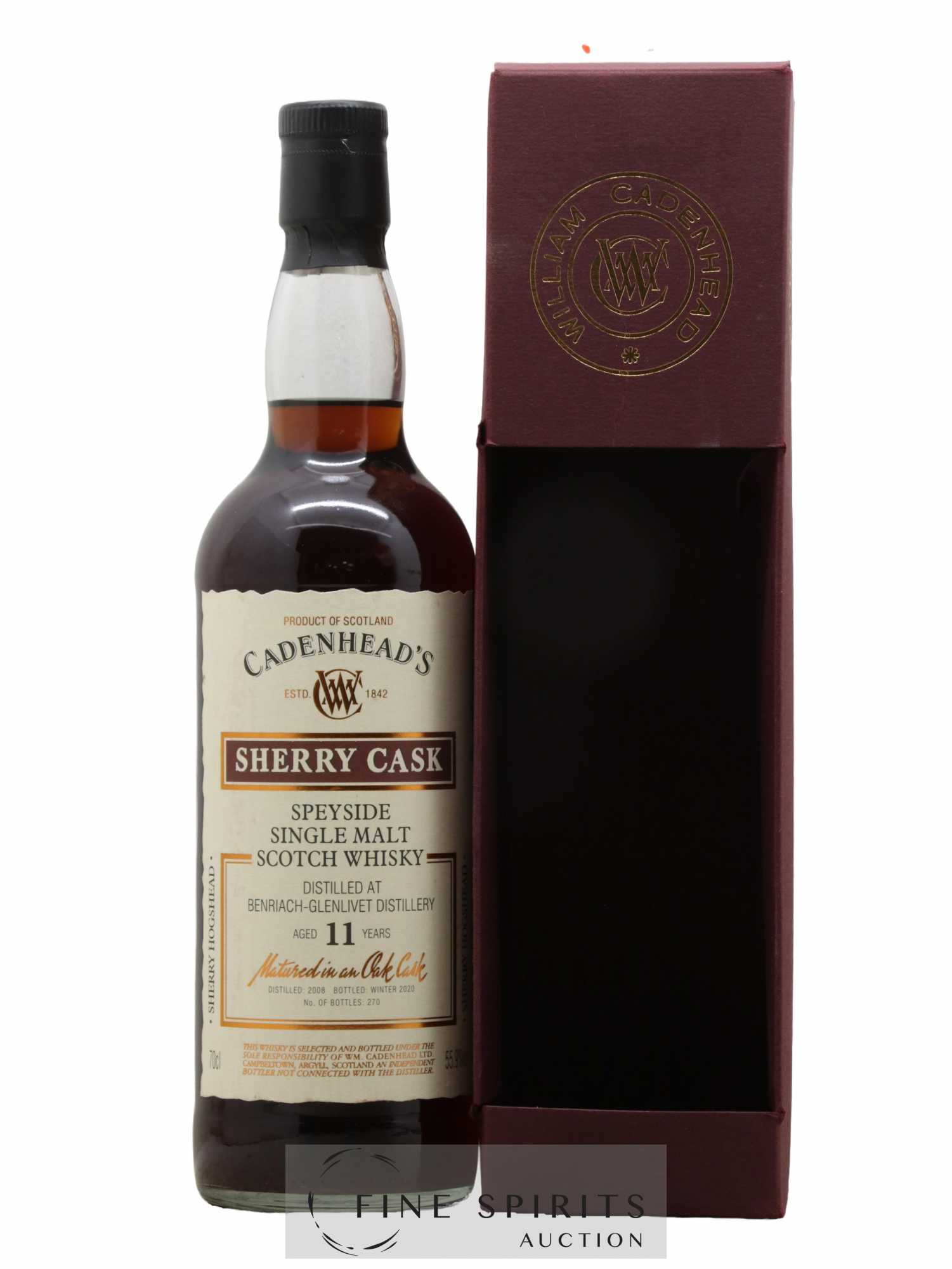 Benriach 11 years 2008 Cadenhead's Sherry Cask One of 270 - bottled 2020