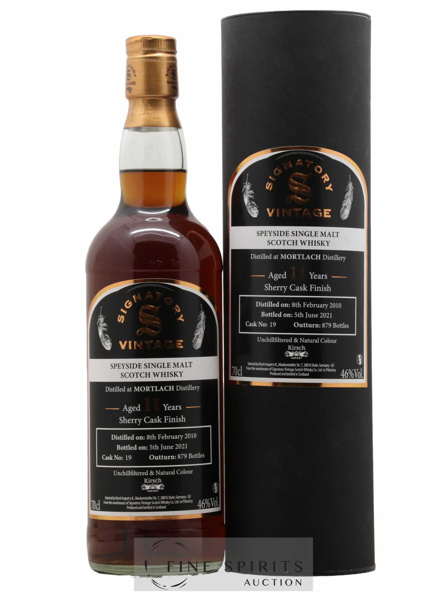 Mortlach 11 years 2010 Signatory Vintage Sherry Cask Finish n°19 - One of 879 - bottled 2021