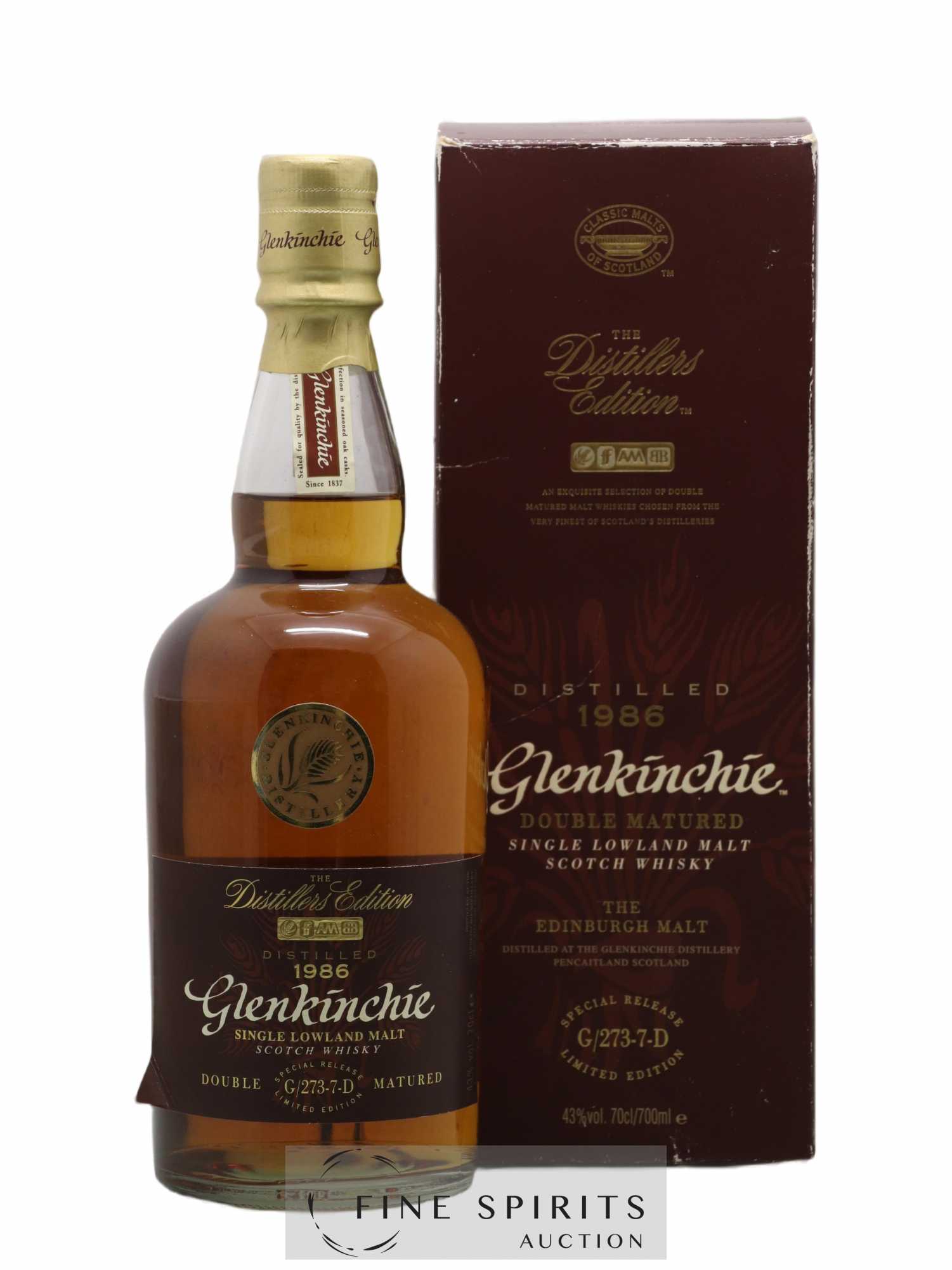 Glenkinchie 1986 Of. The Distillers Edition Special Release G-273-7-D Limited Edition