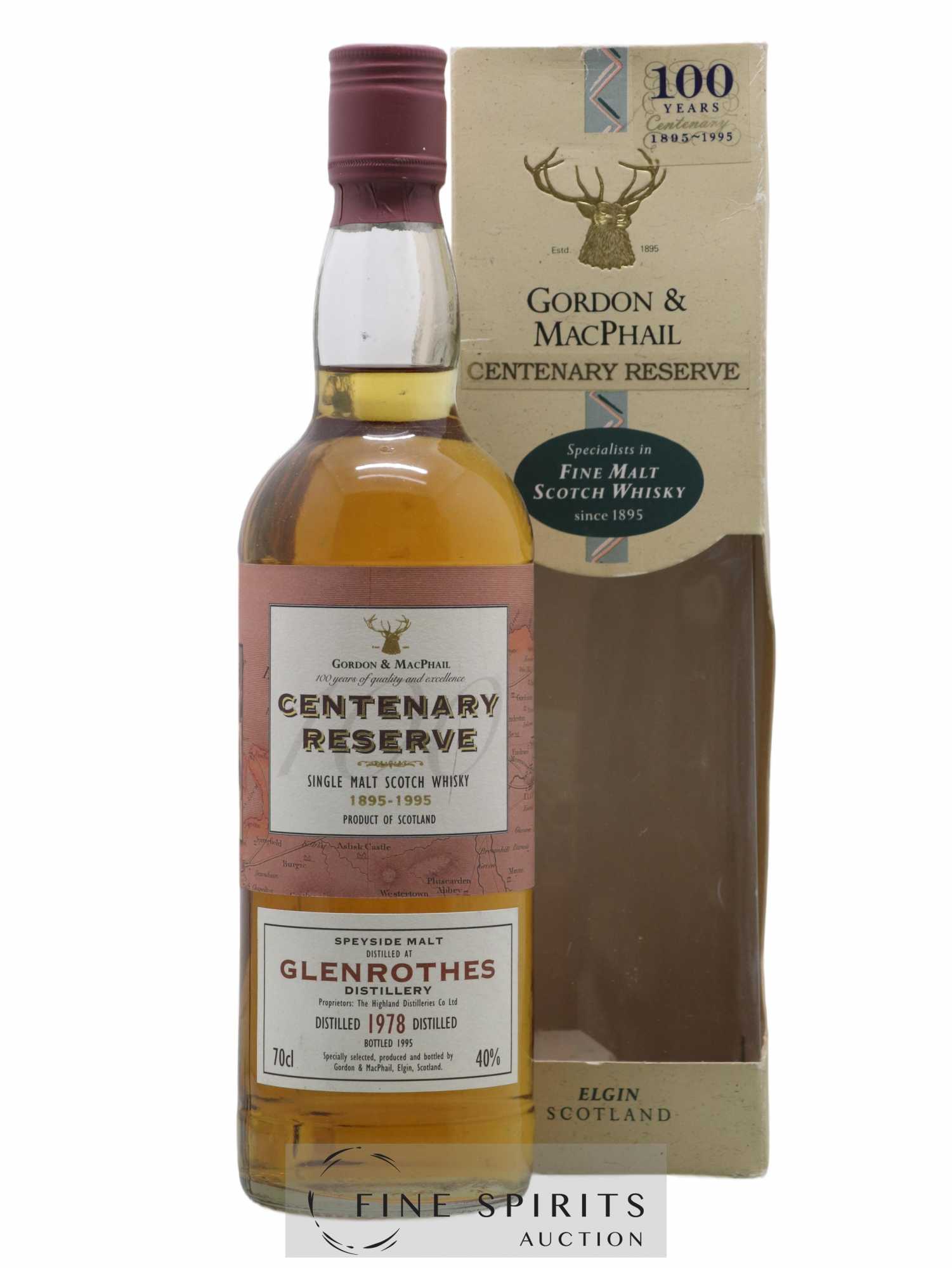 Glenrothes 1978 Gordon & Macphail Centenary Reserve bottled 1995