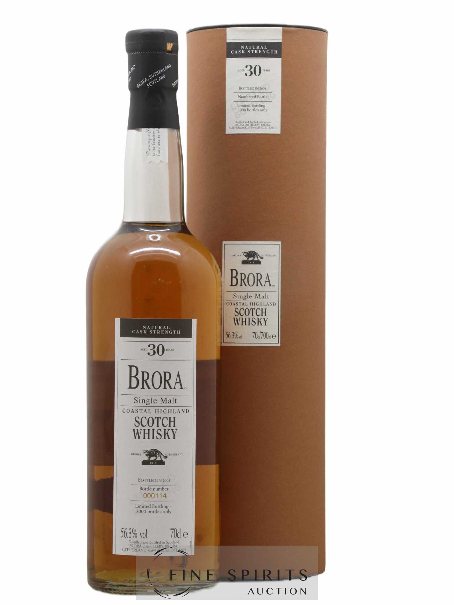 Brora 30 years Of. Natural Cask Strength One of 3000 - bottled 2005 Limited Bottling