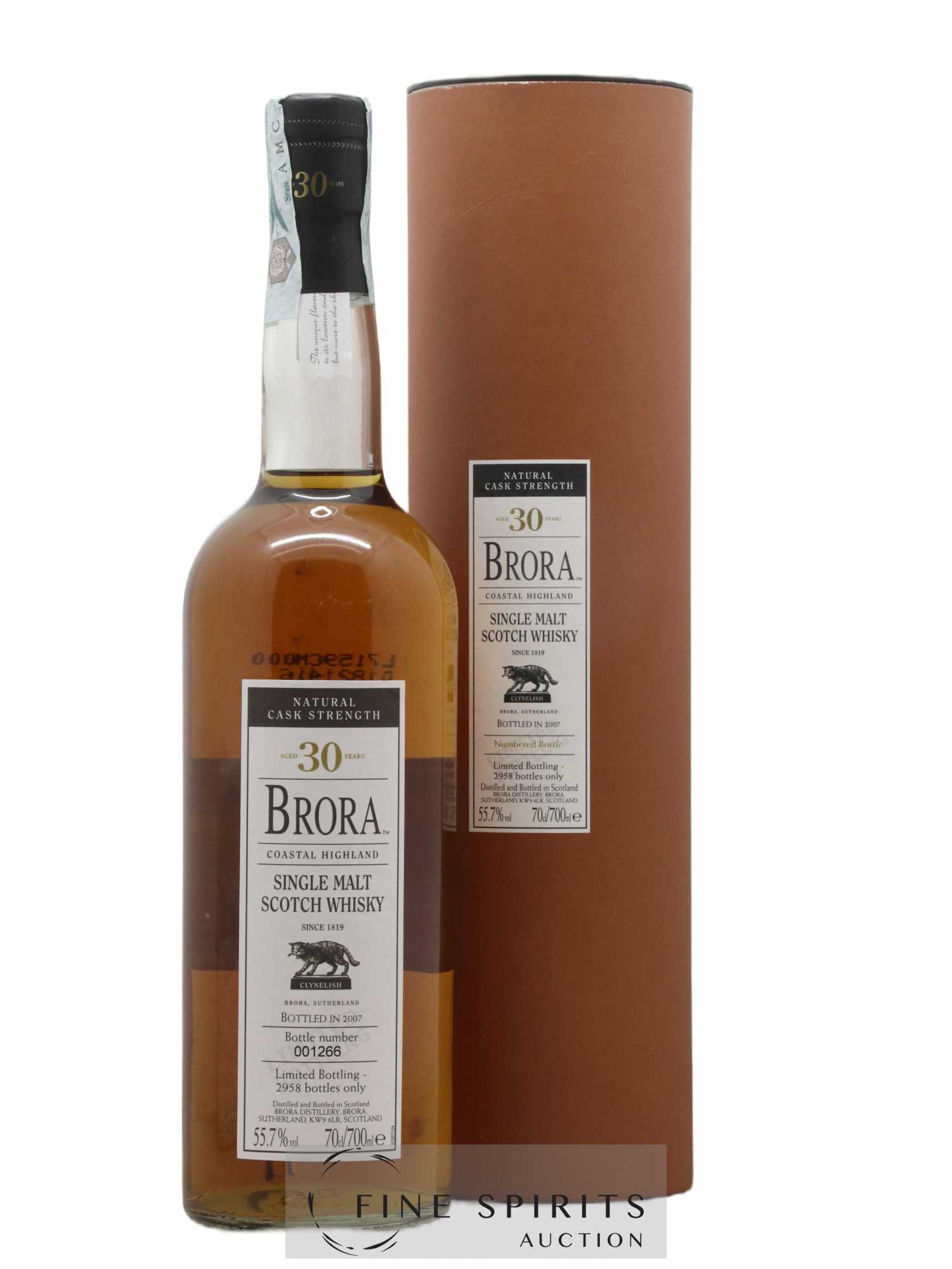 Brora 30 years Of. Natural Cask Strength One of 2958 - bottled 2007 Limited Bottling