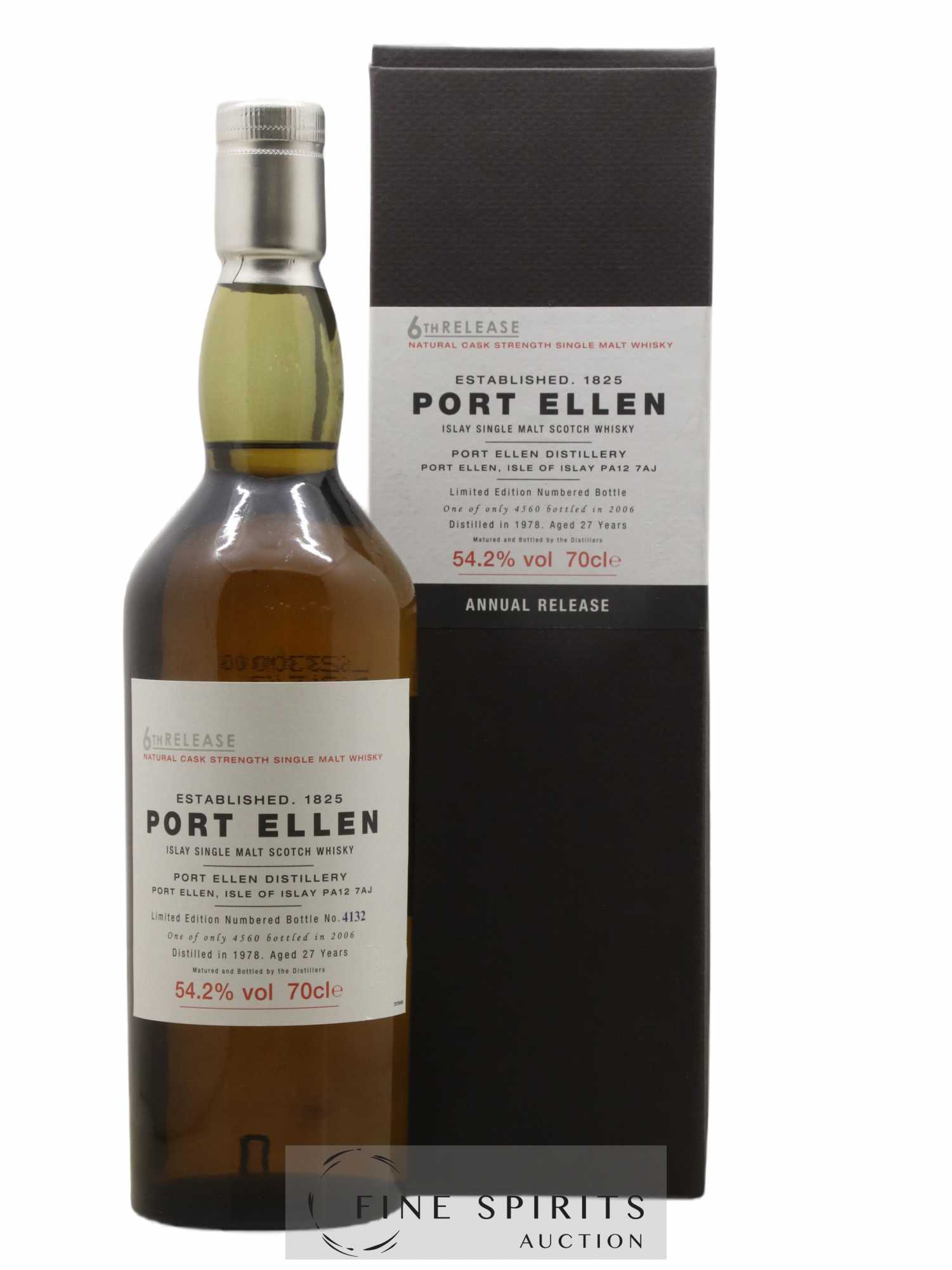 Port Ellen 27 years 1978 Of. 6th Release Natural Cask Strength - One of 4560 - bottled 2006 Limited Editio