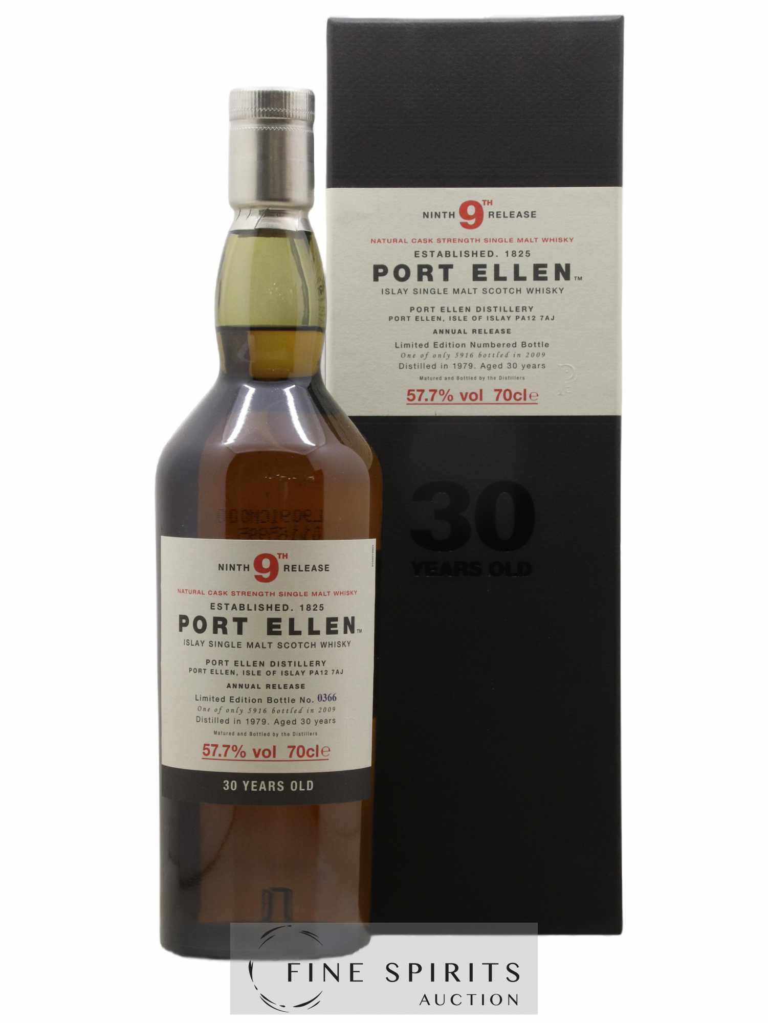 Port Ellen 30 years 1979 Of. 9th Release Natural Cask Strength - One of 5916 - bottled 2009 Limited Editio