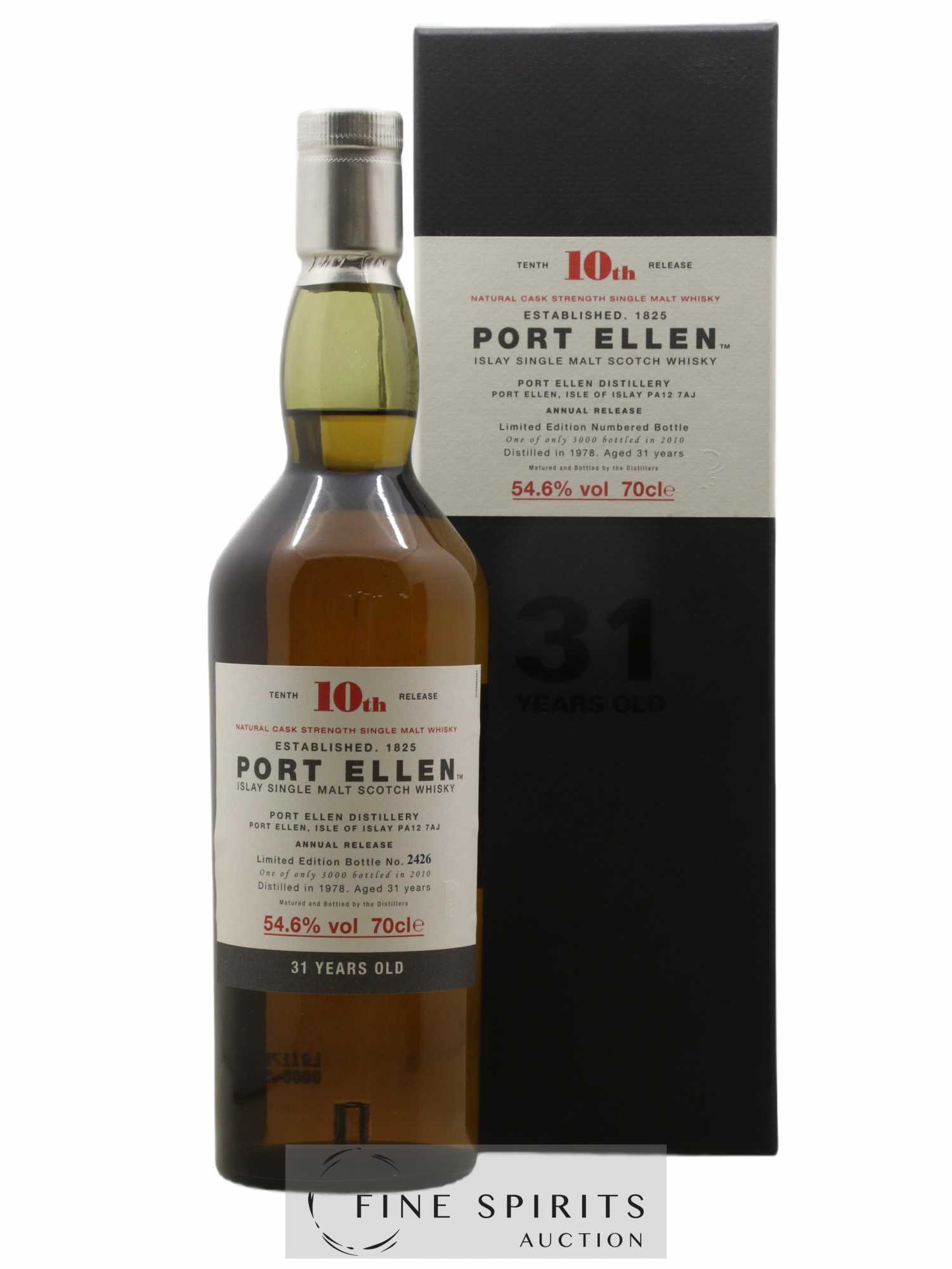 Port Ellen 31 years 1978 Of. 10th Release Natural Cask Strength - One of 3000 - bottled 2010 Limited Edition