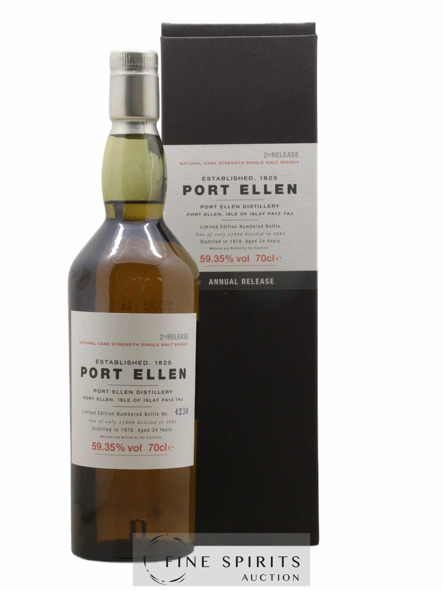 Port Ellen 24 years 1978 Of. 2nd Release Natural Cask Strength - One of 12000 - bottled in 2002 Limited Edition