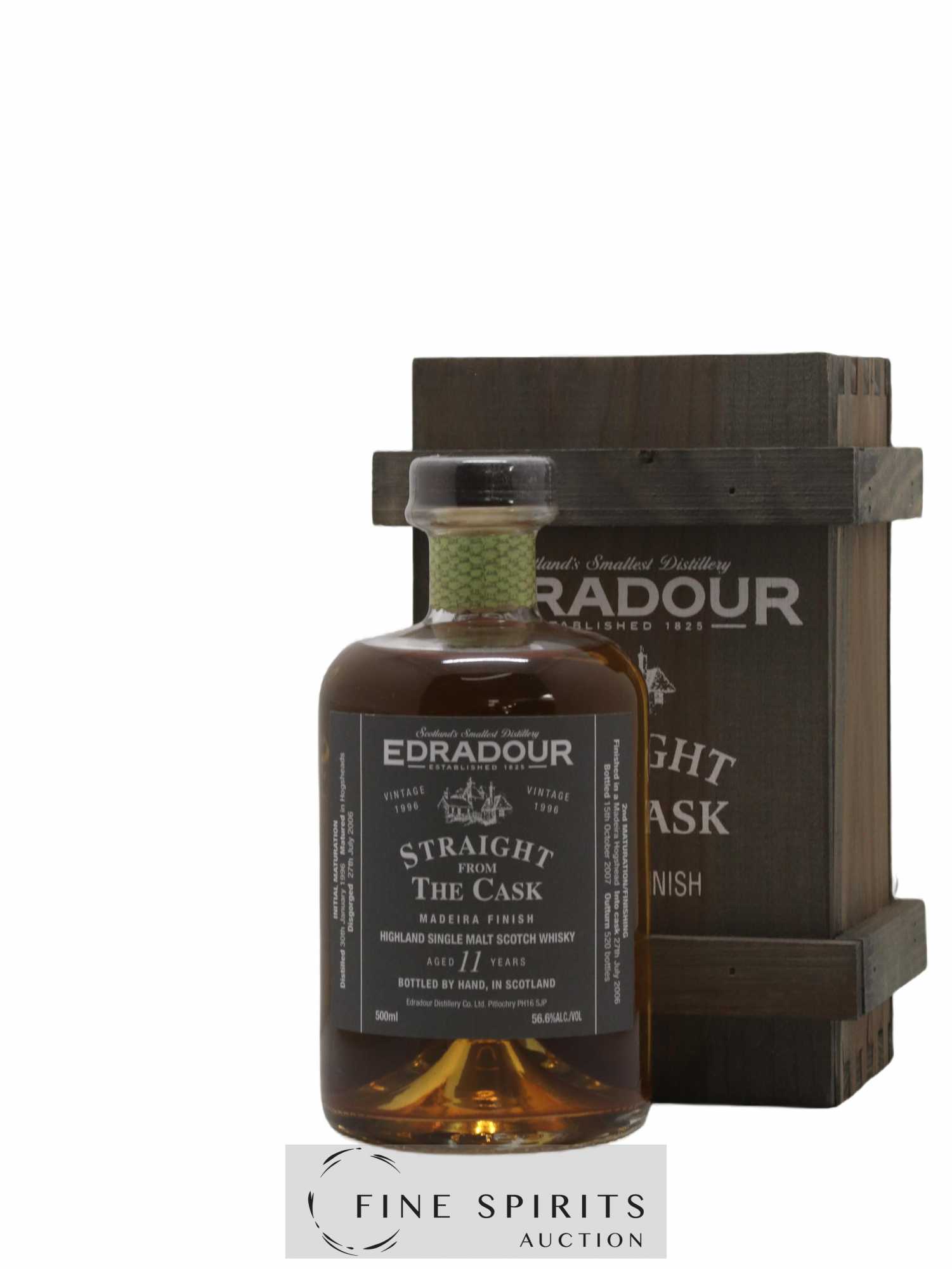 Edradour 11 years 1996 Of. Straight from the Cask Madeira Finish - One of 520 - bottled 2007