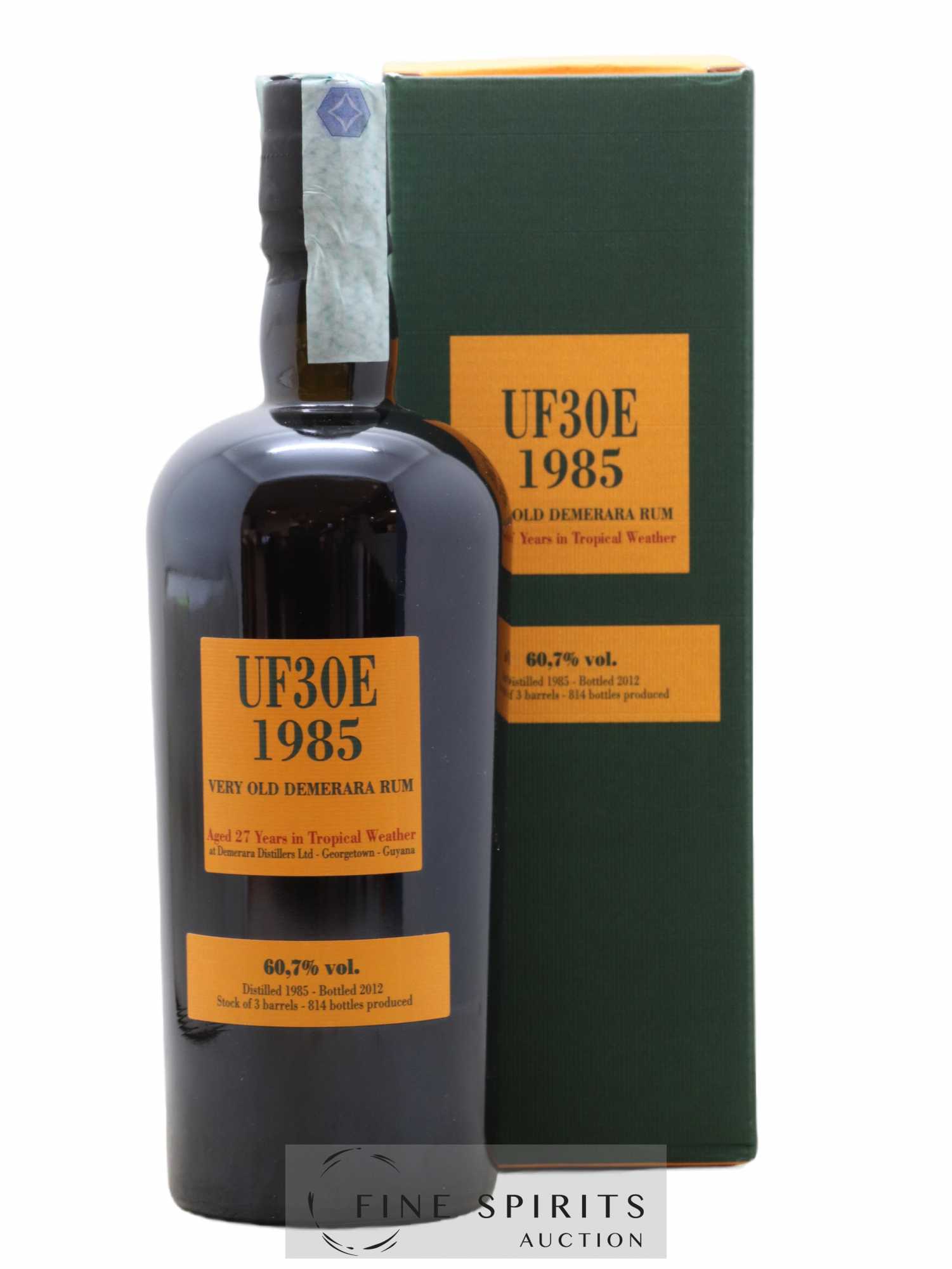 UF30E 27 years 1985 Velier Stock of 3 barrels Casks n°10548-552-553 - bottled 2012 Limited Edition 814 Bottles