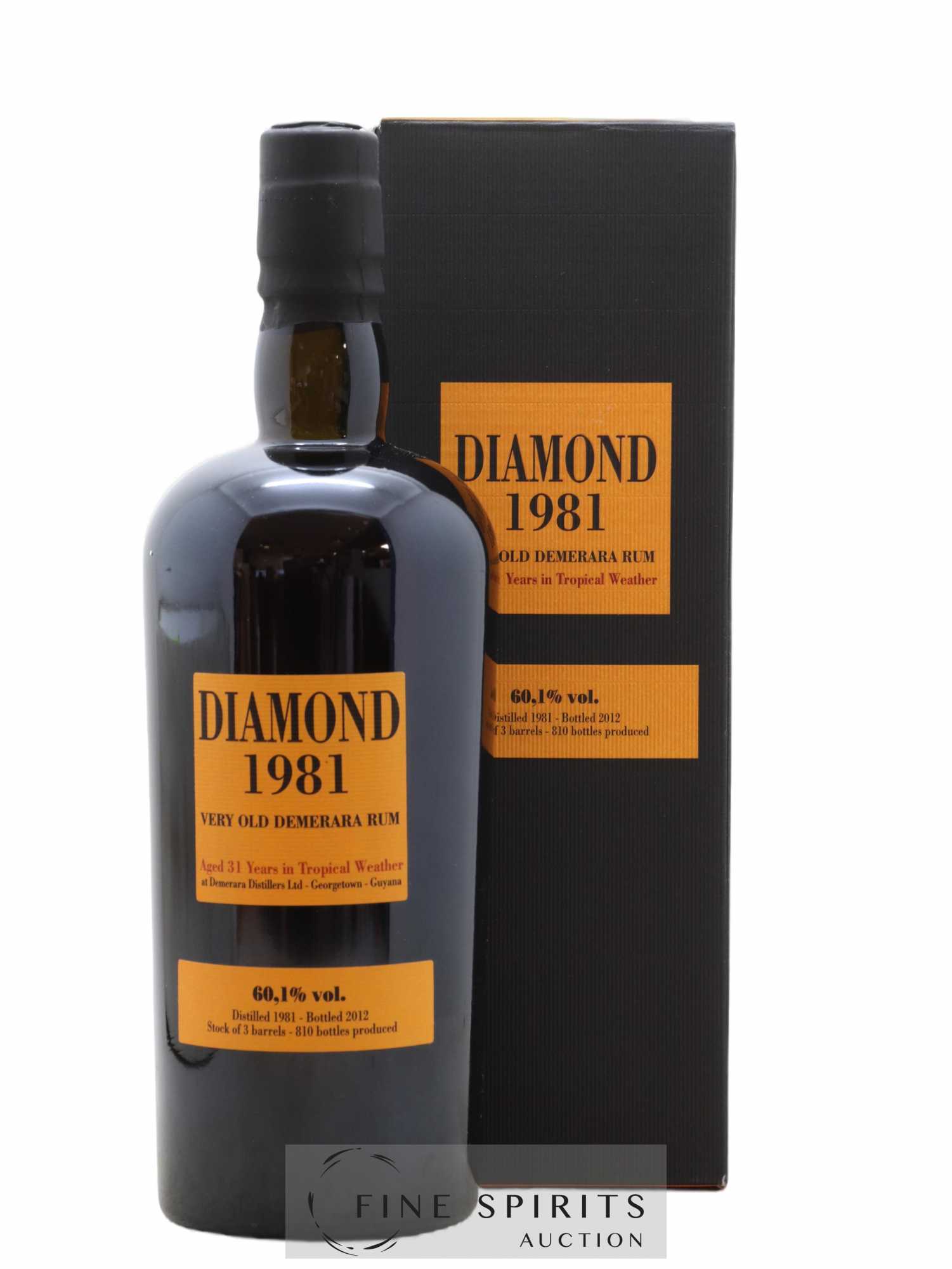 Diamond 31 years 1981 Velier Barrels S W Casks n°10537-36-39 - 810 bottles - bottled in 2012