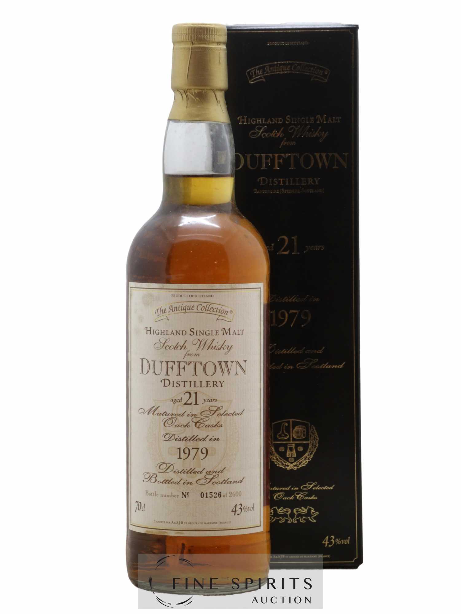 Dufftown 21 years 1979 Jean Boyer Selected Oak Casks - One of 2600 The Antique Collection