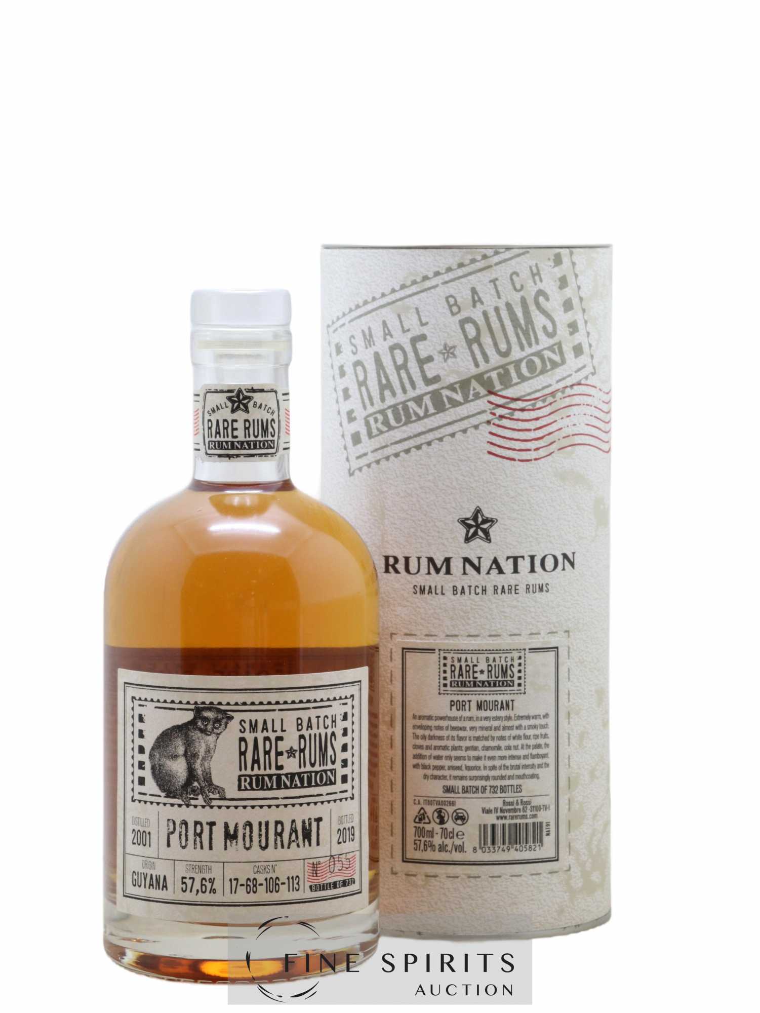 Port Mourant 2001 Rum Nation Casks n°17-68-106-113 - One of 732 - bottled 2019 Small Batch