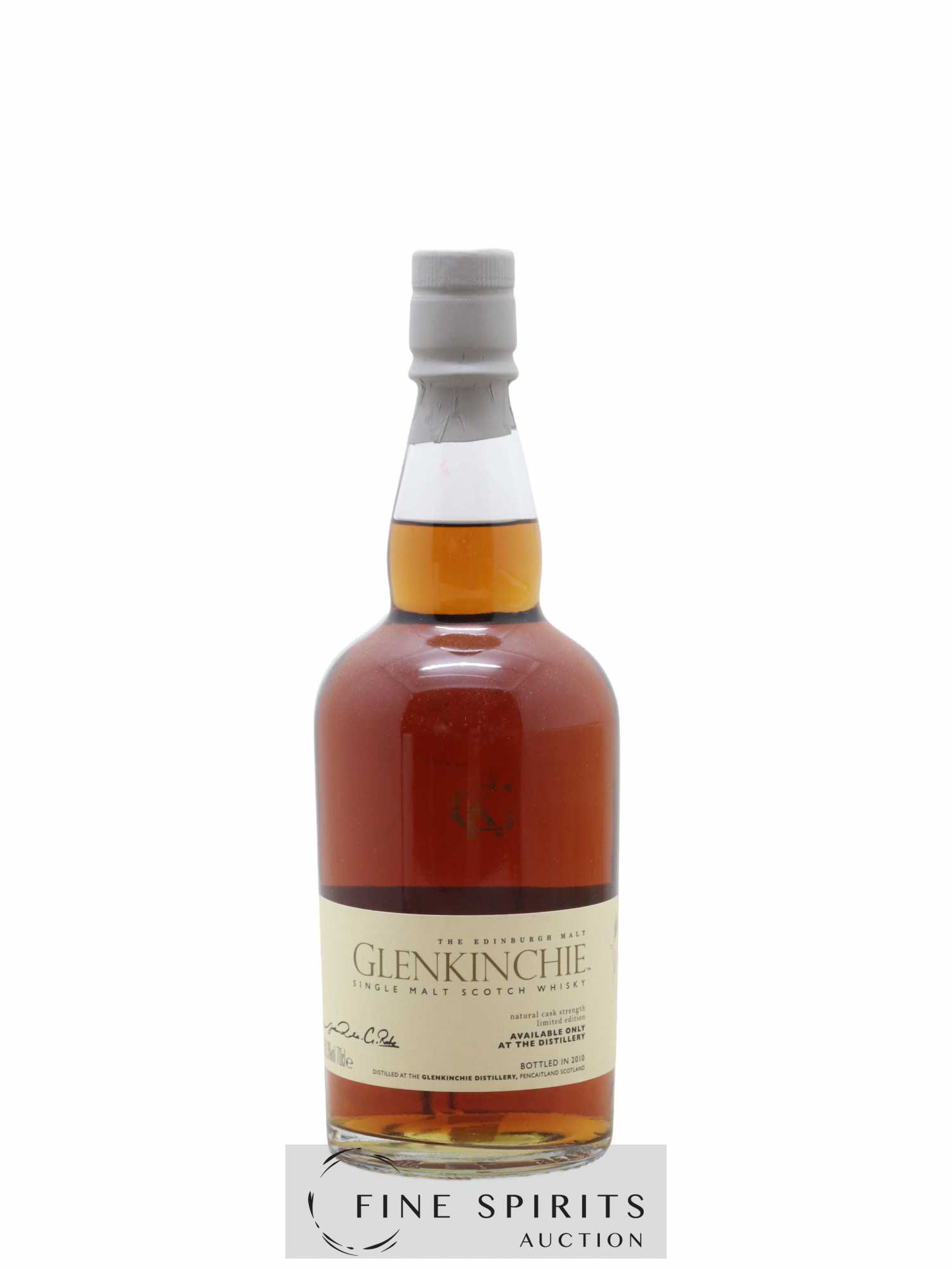 Glenkinchie Of. Natural Cask Strength bottled 2010 Available only at the Distillery Limited Edition