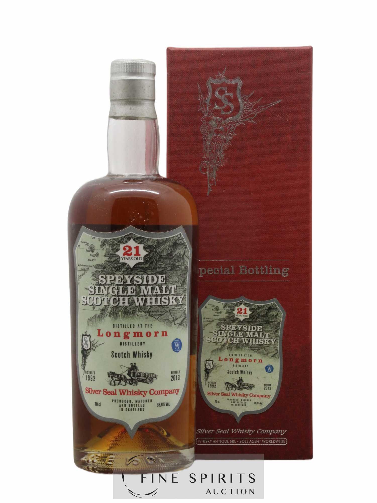 Longmorn 21 years 1992 Silver Seal Whisky Company Cask n°71758 - One of 202 - bottled 2013