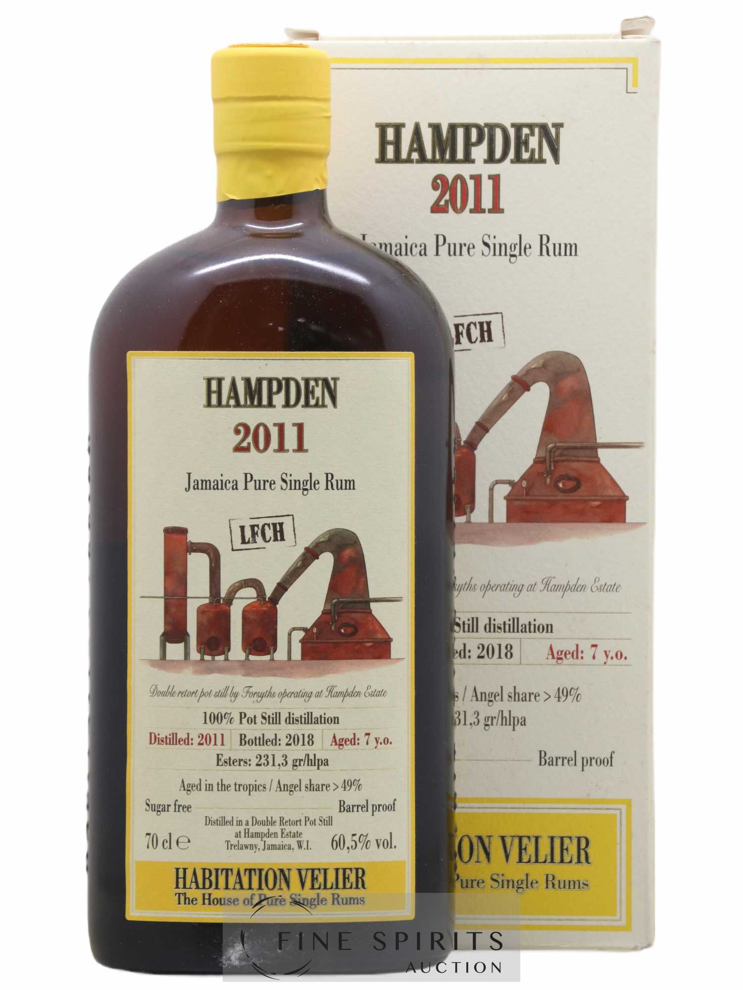 Hampden 7 years 2011 Of. LFCH Pot Still Distillation - bottled 2018 Habitation Velier