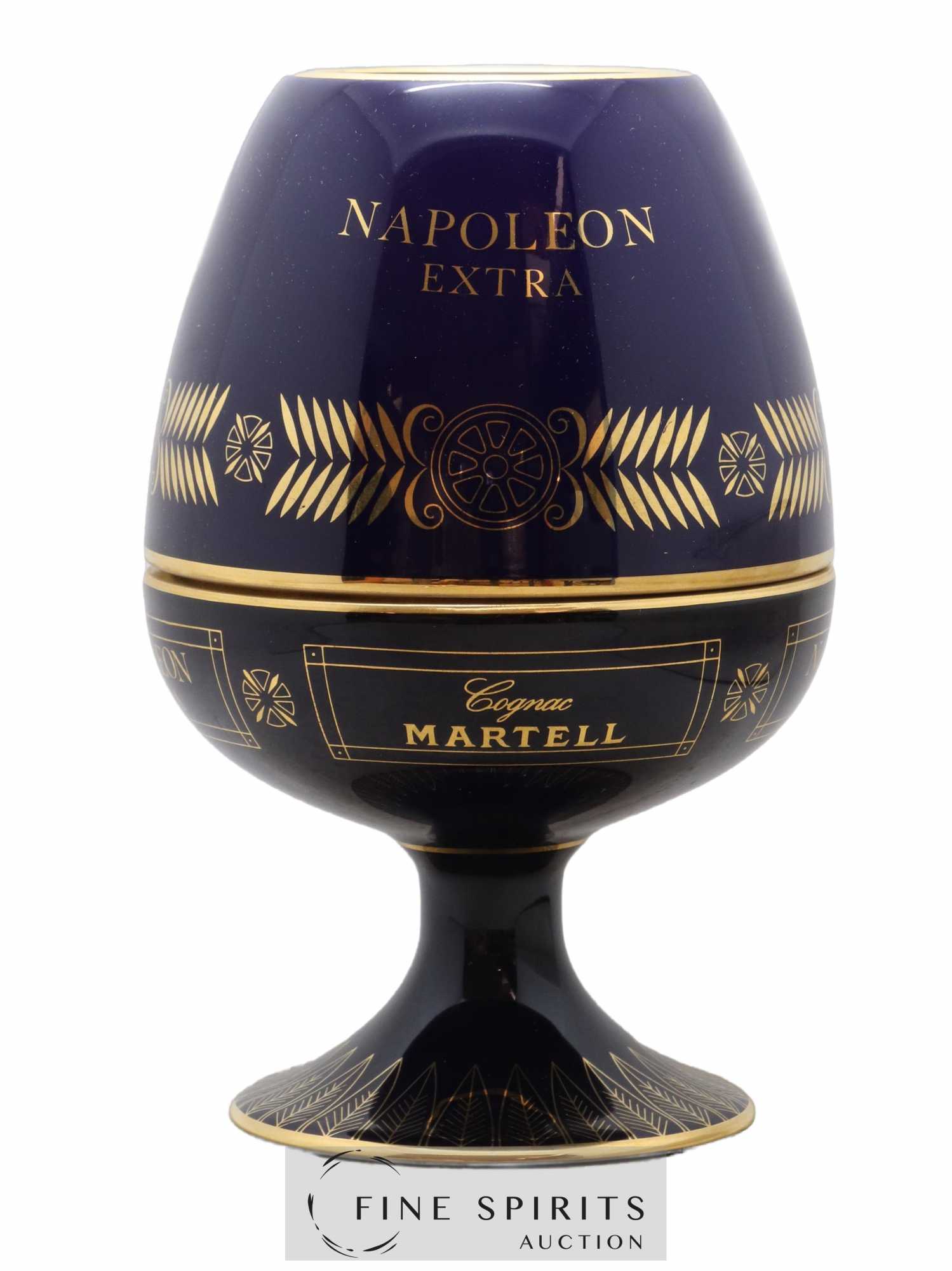 Martell Of. Napoleon Extra Blue Ceramic Decanter