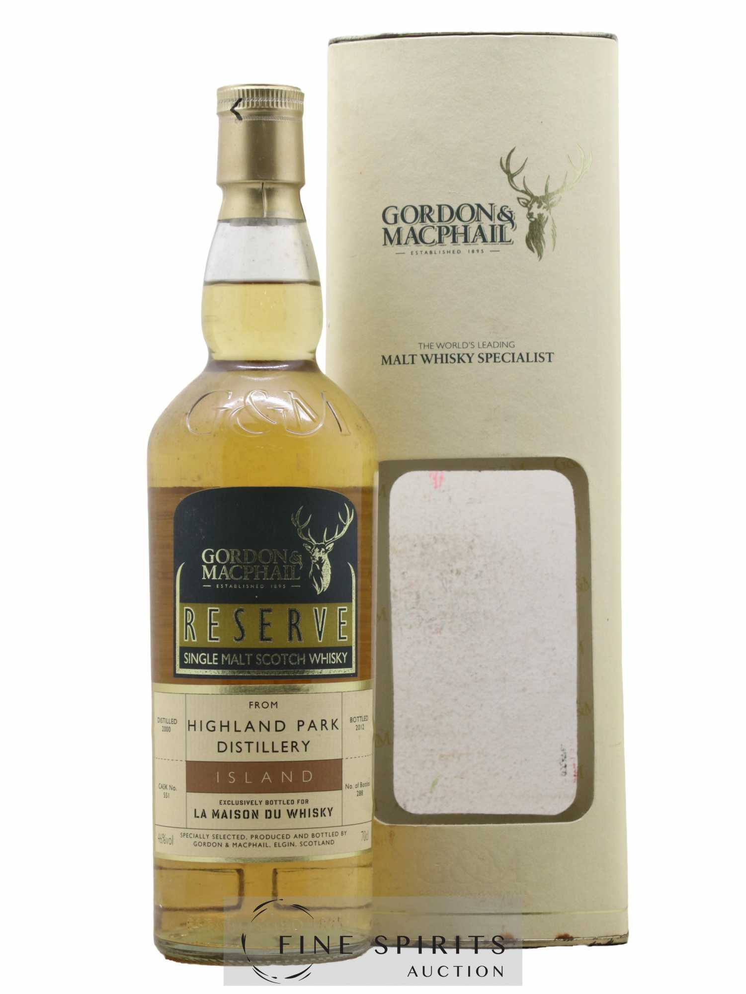 Highland Park 2000 Gordon & MacPhail Reserve Cask n°551 - One of 288 - bottled 2012 LMDW